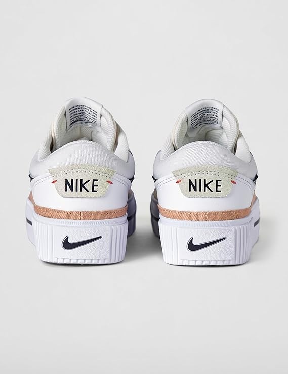 Nike Court Legacy Lift White Black Women’s Platform Shoes DM7590-100 Size 11.5