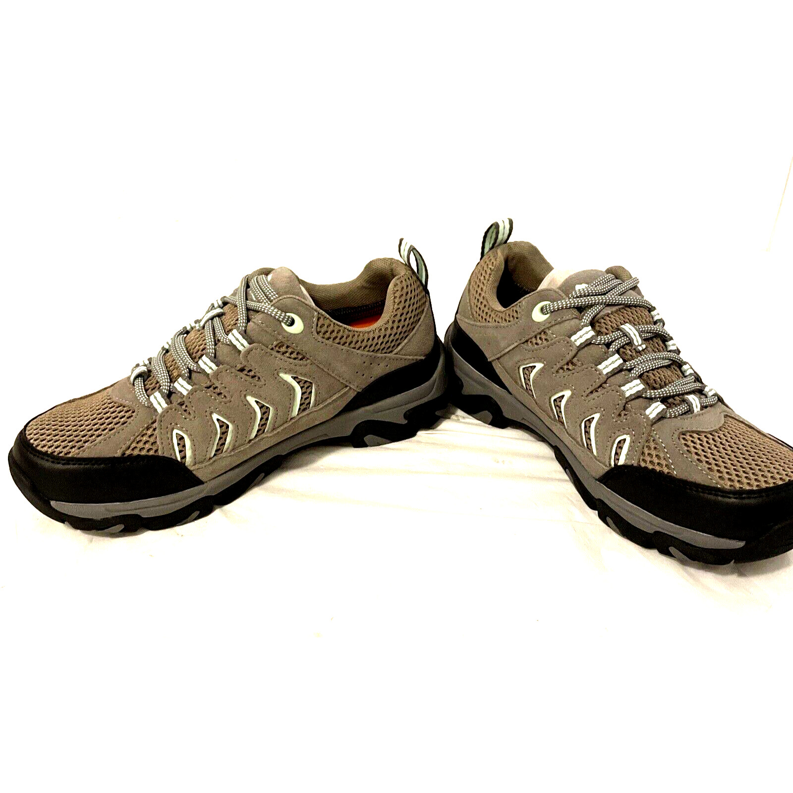 Ozark Trail Women’s Taupe Black Suede Mesh Lace Up Hiker Sneakers Shoes 6.5 NEW