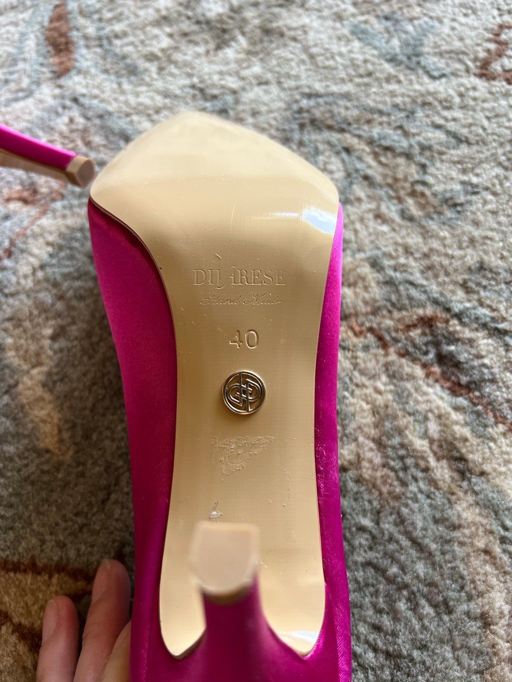 Divarese Pink Crystal Embellished Heels, Size 9.5-10 Luxury