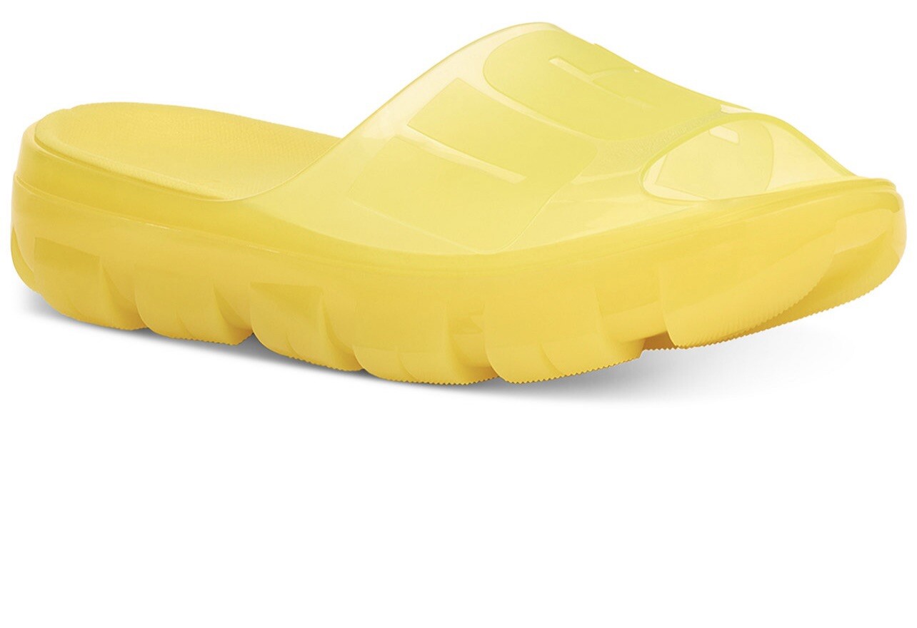 UGG Women’s Jella Clear Slide Sandals in Sunny Yellow in Women Size 10M