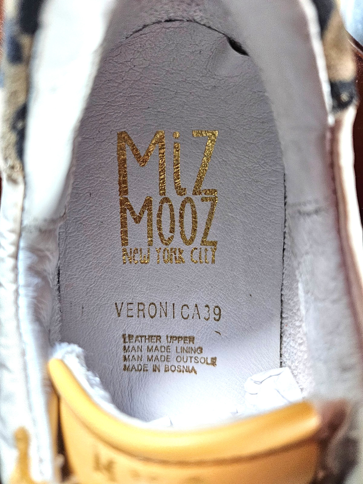 Miz Mooz Veronica Leather Sneaker Tennis Lightweight Purple Size 8 Eu 39