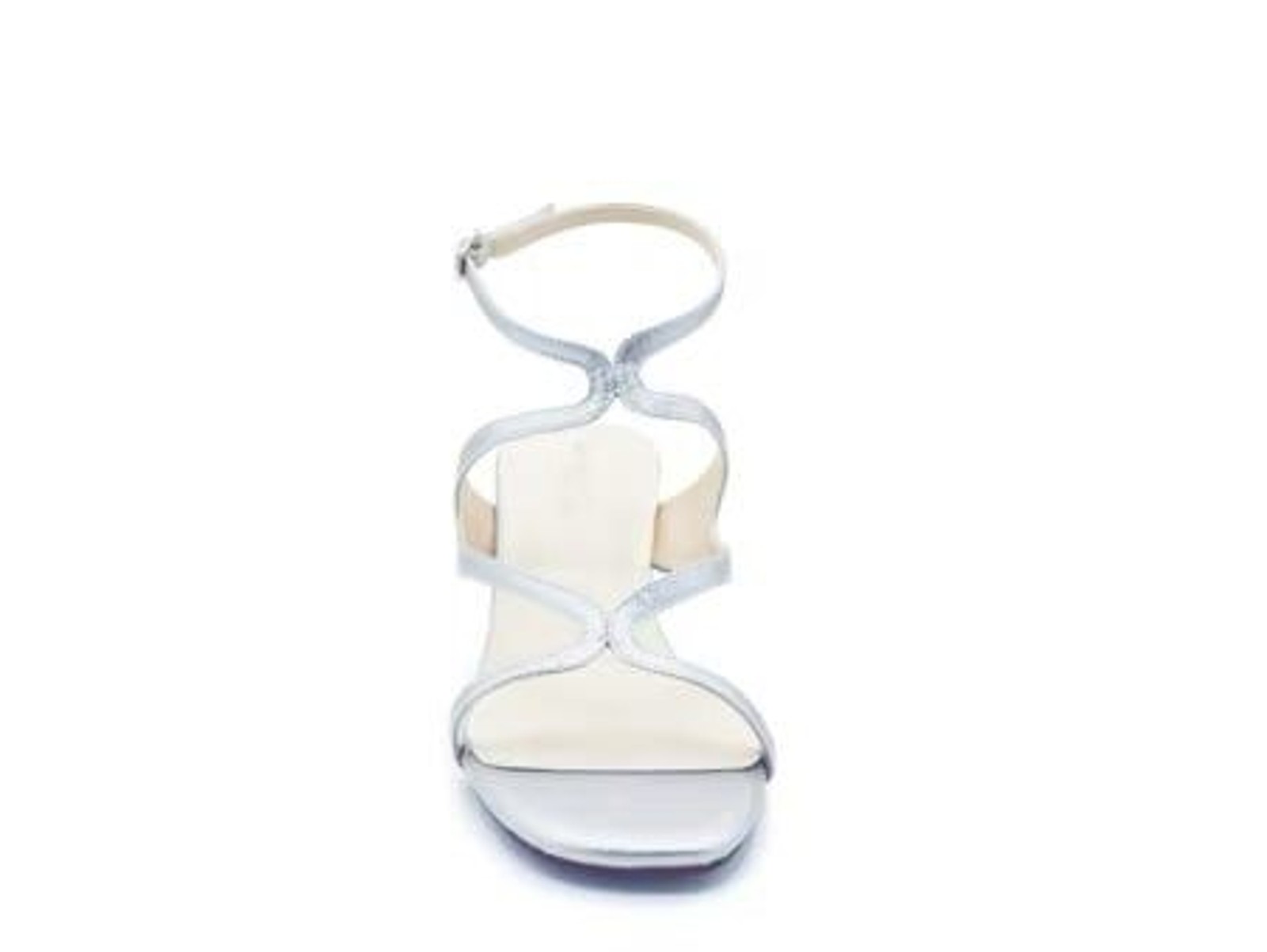 Benjamin Walk Dyeables Touch Ups Silver Cora Sandals Heels womens 8 NIB