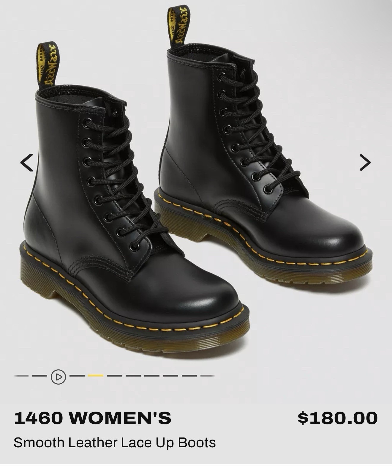 NEW Dr. Martens 1460 The Original Leather Boots Black US 10 Women’s US 9 Men’s