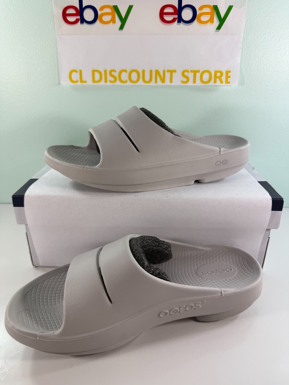 Oofos Unisex OOahh Slide Sandal 1100 Moonstone – FREESHIP