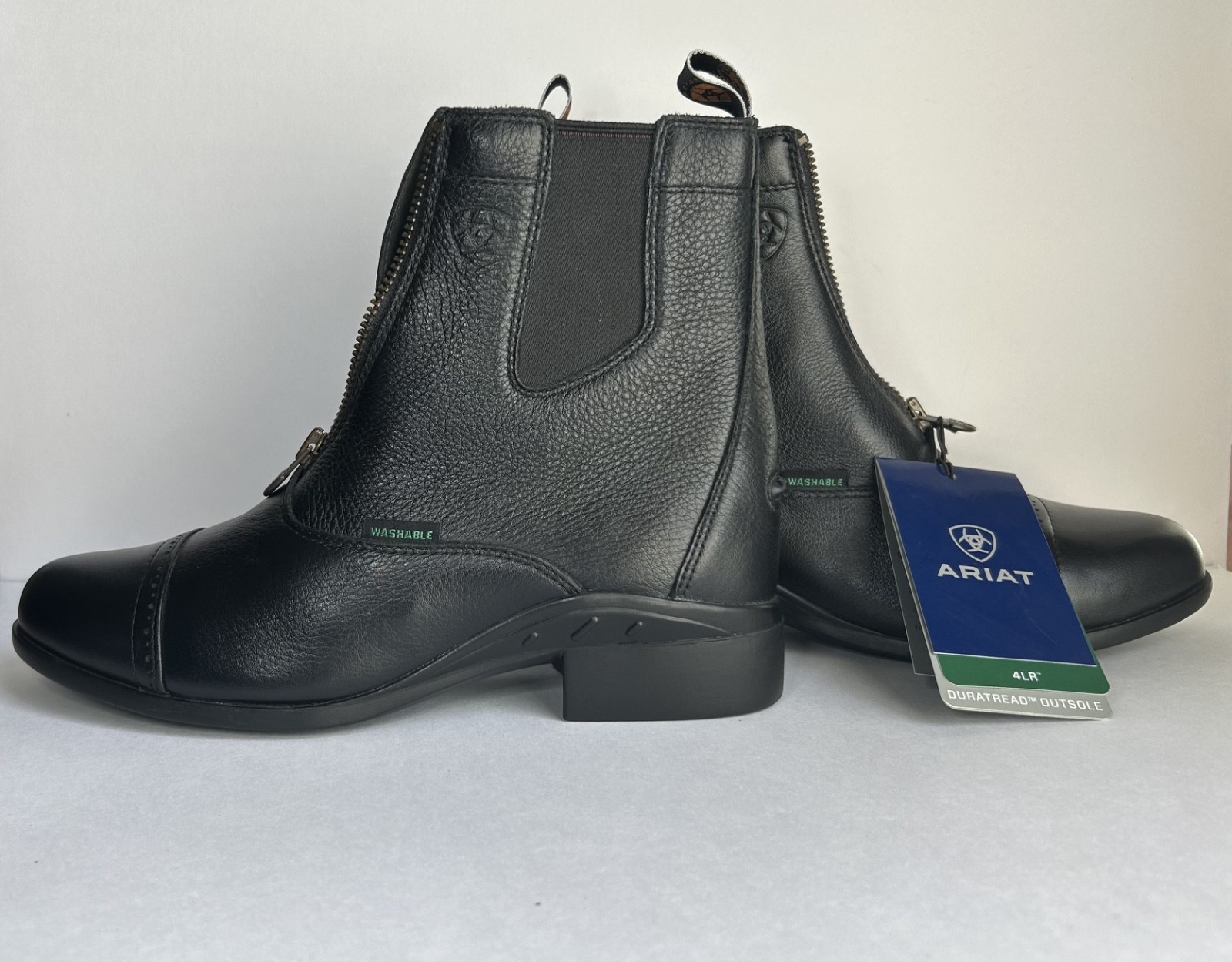 NWT Ariat Women’s Heritage Breeze Zip Paddock Boots Black Leather 9.5