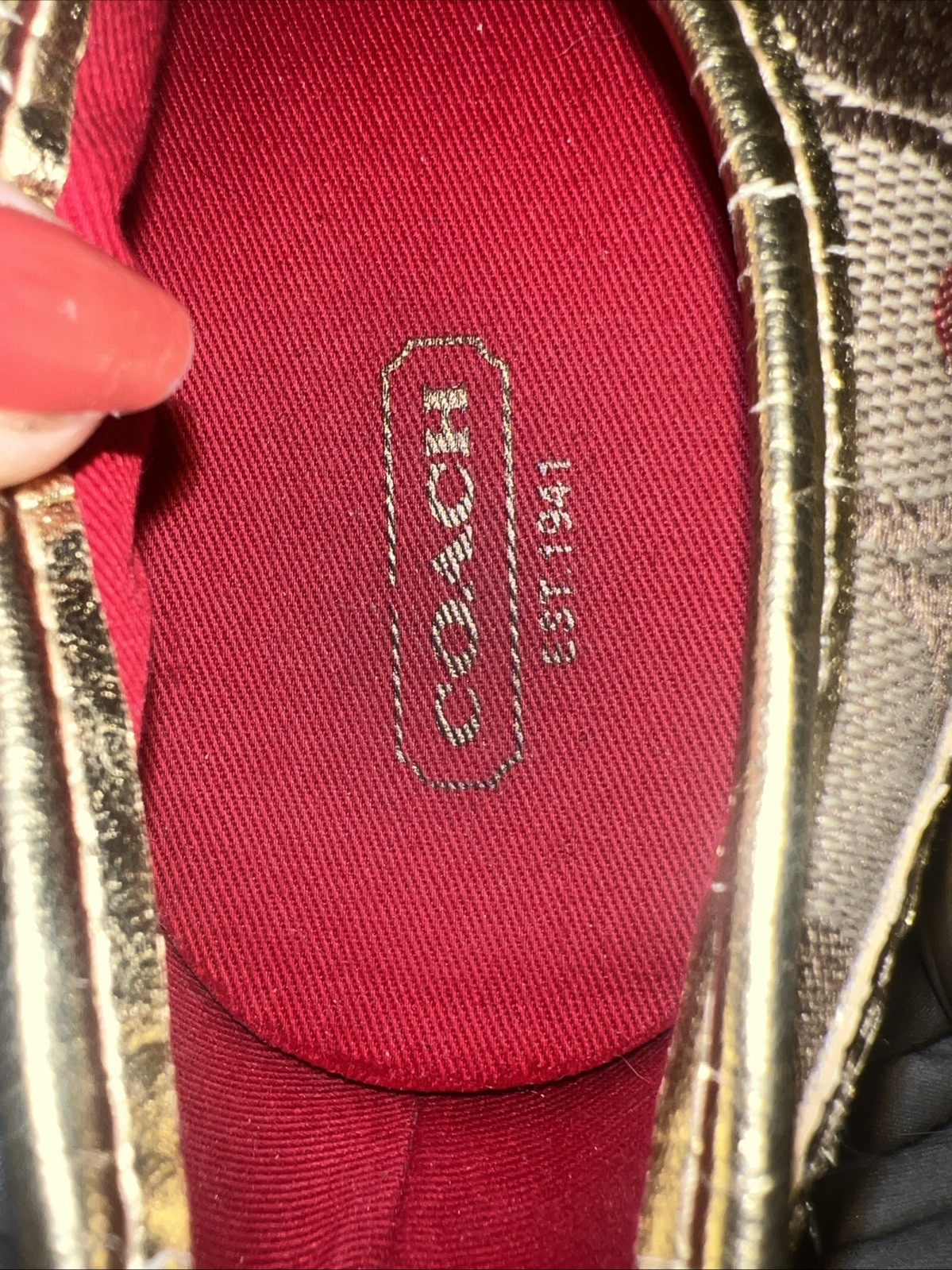 Coach Tennis Shoe Leather ware Size 10