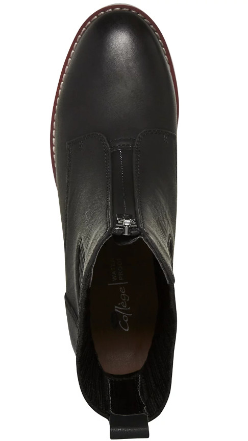 Aqua College Women’s DREAM ZIP Black Moto-Inspired Waterproof Booties | 9.5M