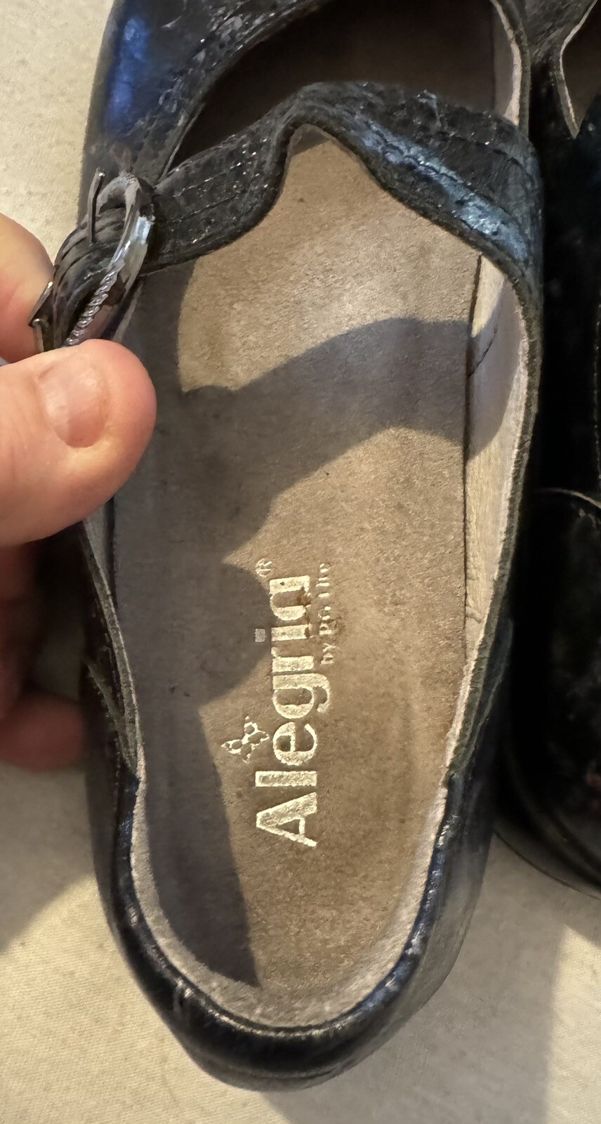 Alegria Black Space Galaxy Mary Janes Sz. 39 Buckle Butterfly Shoes