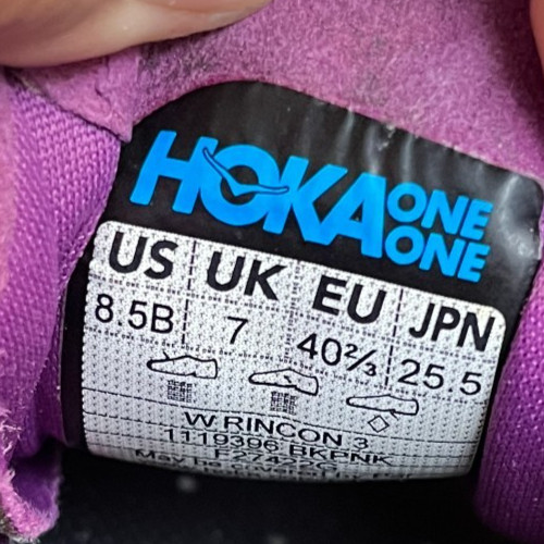 Hoka One One Rincon 3 Womens Size 8.5 Beautyberry Pink Running Shoes Sneakers