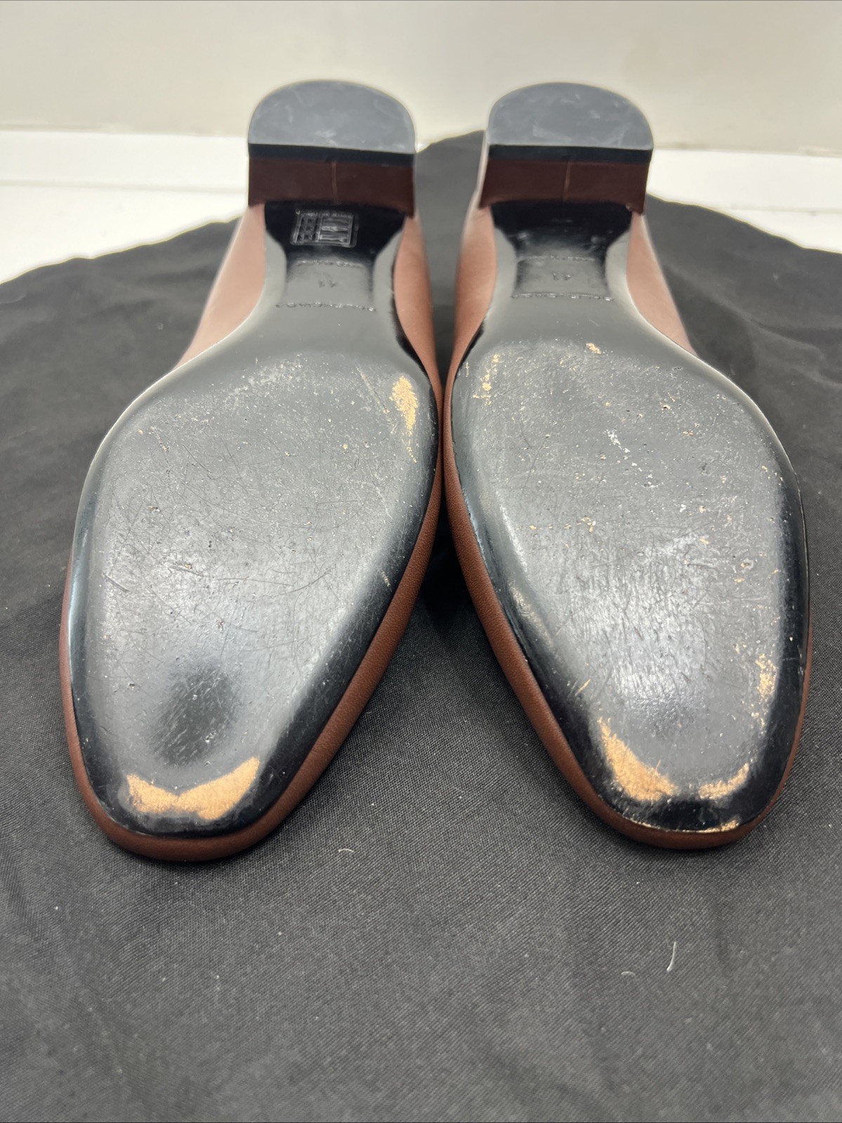 Balenciaga City 41 Ballet Low Pumps Studded Mules Slip On Smoking Loafers Mules