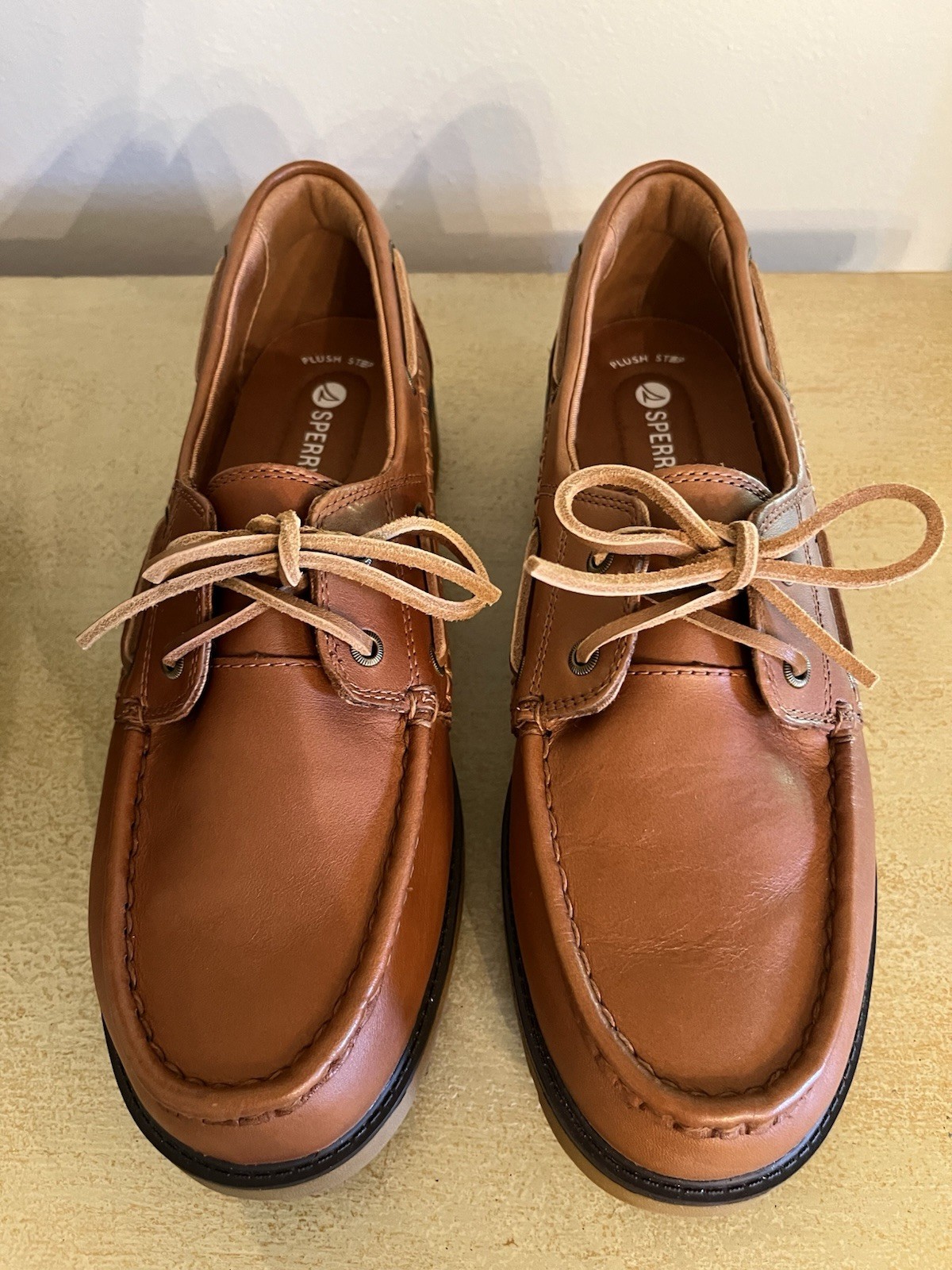NEW Sperry Wells Round Toe Brown Leather Boat Shoe Women 10 Preppy Sailing