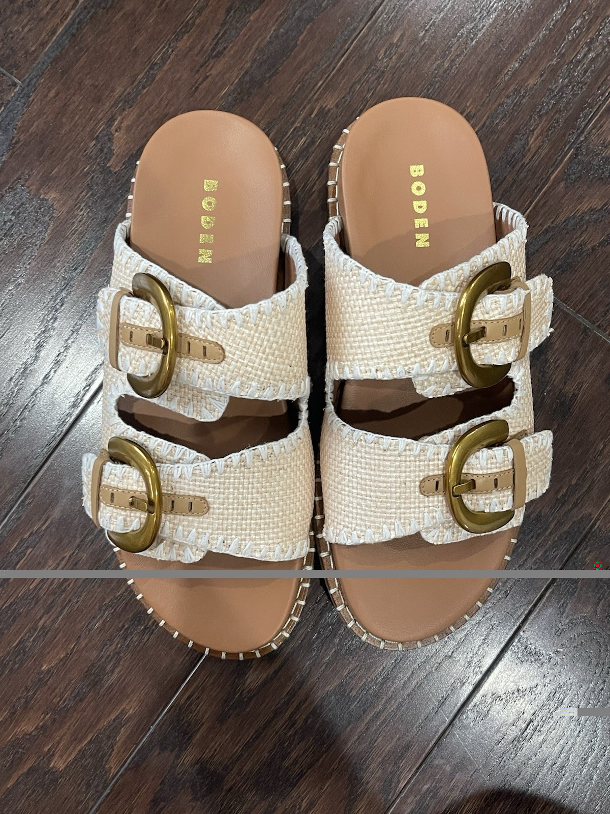 Boden Women Alberta Footbed Natural Sandal Size 40