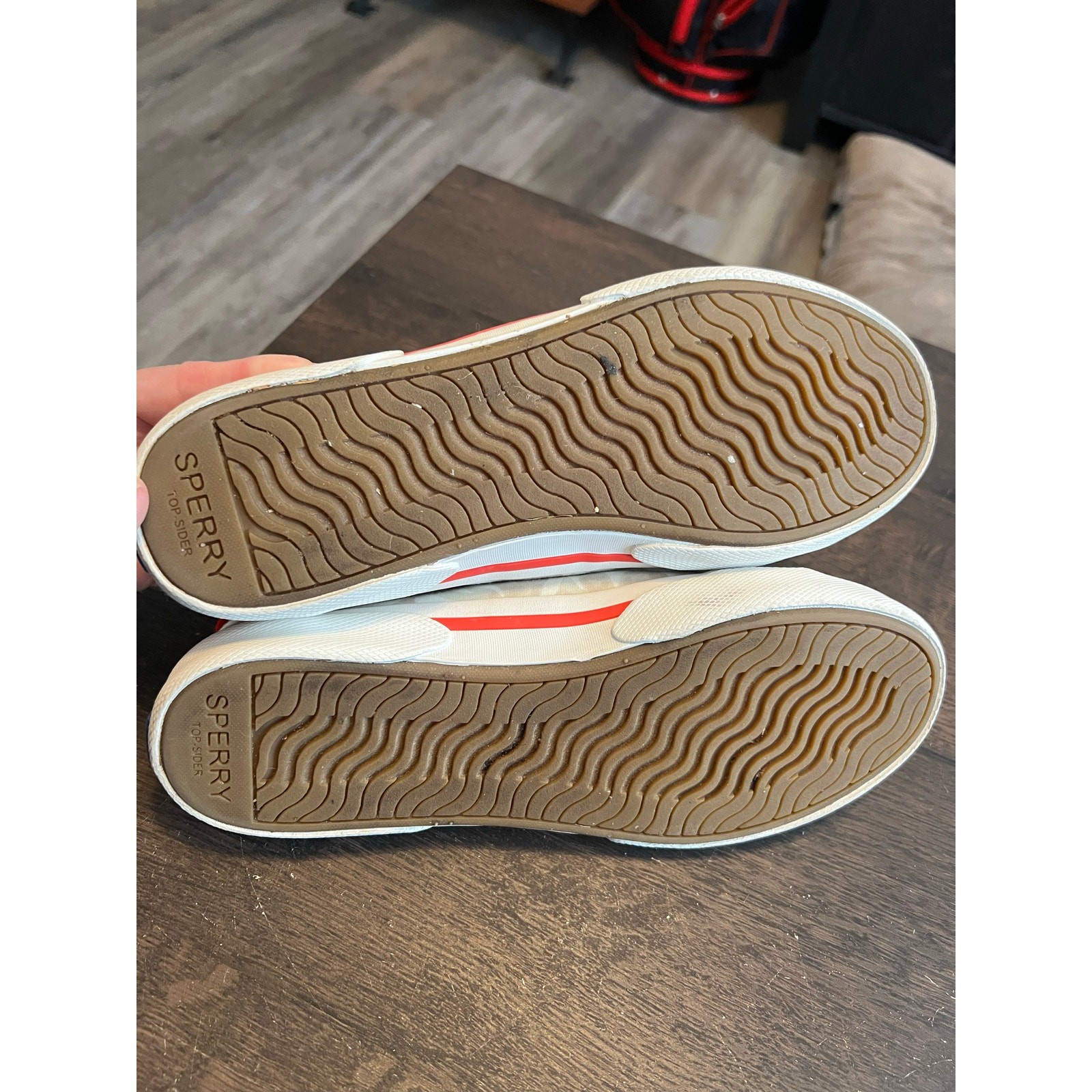 Sperry Pier Wave LTT Harmony Sneakers Boat Shoes Women’s 7M Cream/Tan Slip-On