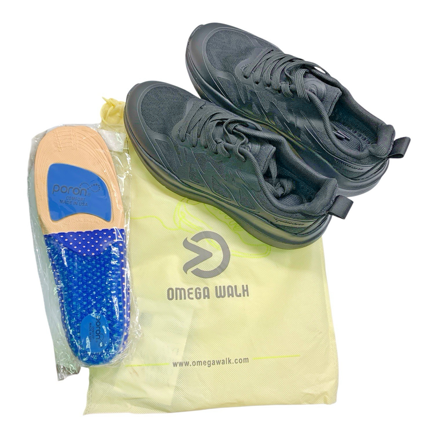 NEW! Omega Walk Ortho Balance Orthopedic Antiskid Daily Wear Shoes – BLACK – 9.5