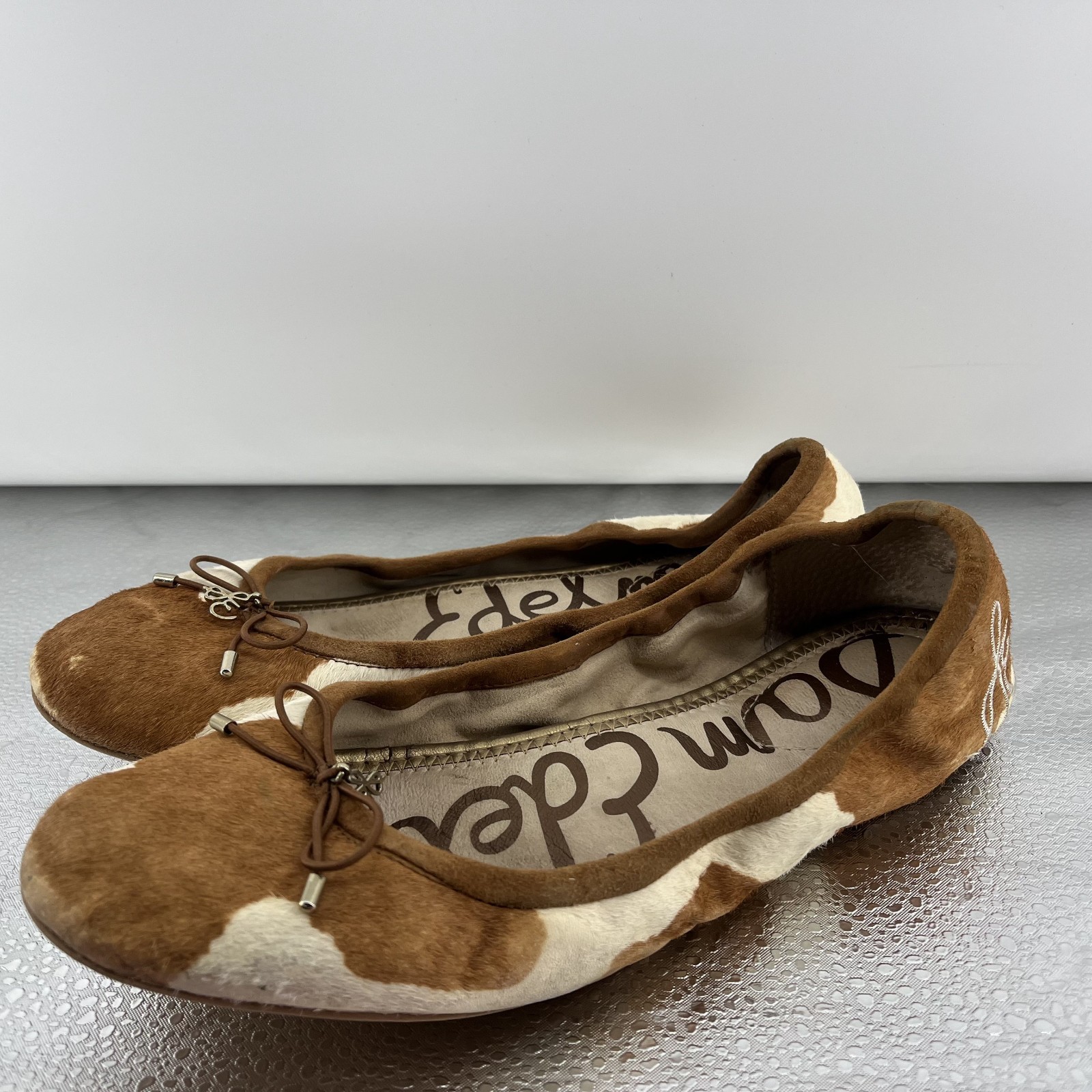 Sam Edelman Felicia Ballet Flat 9.5M Leopard Print Calf Hair Leather Balletcore