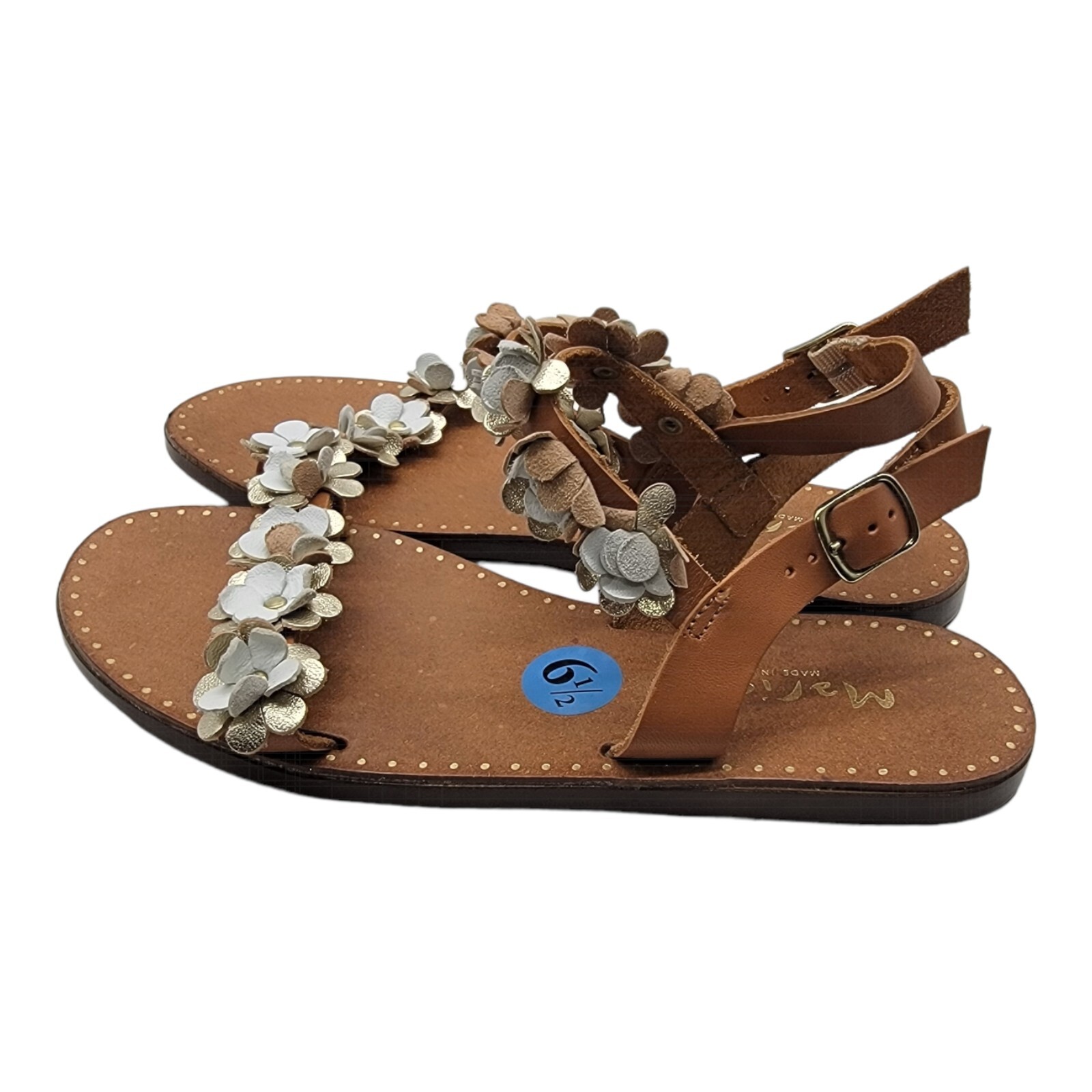 Mariella Shoes Womens Size 6.5 Multicolor in Italy Sandals Floral Beach Casual