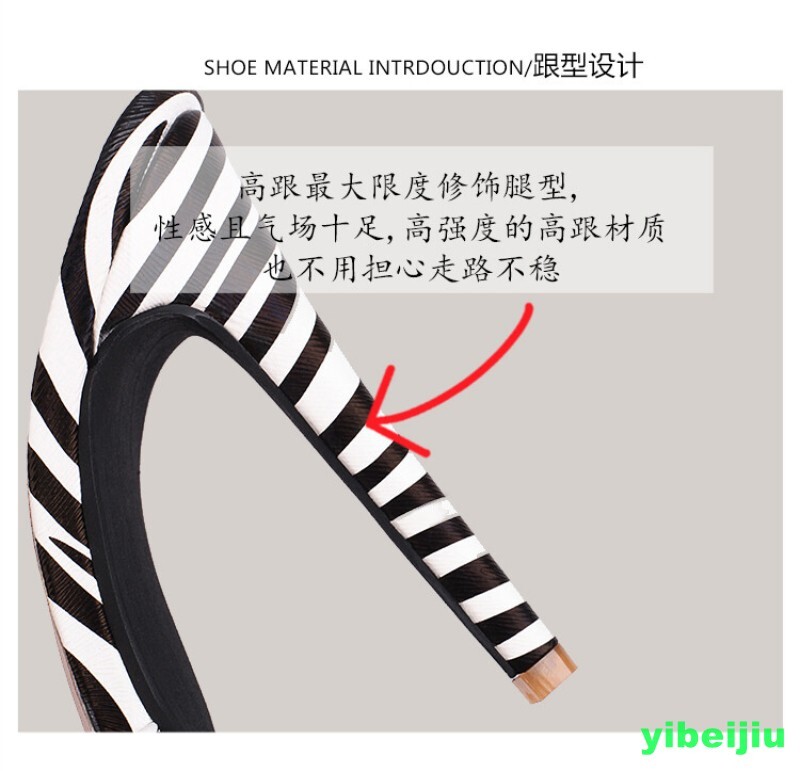 Women’s Party Pumps Peep Toe High Heels Zebra Striped Sequins Slippers Shoes New