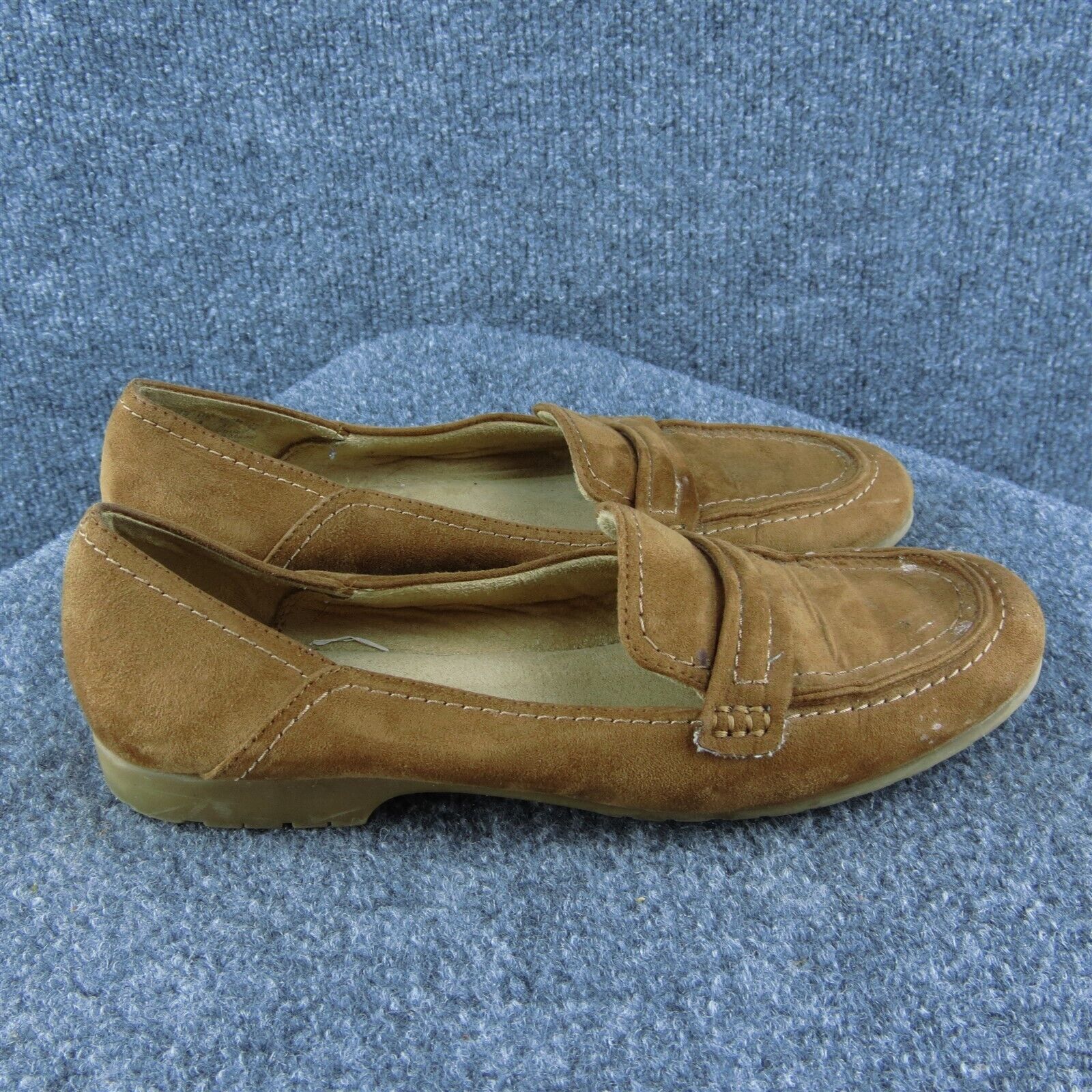Naturalizer Women Loafer Shoes Dannah Brown Leather Slip On Size 7 Medium (B, M)