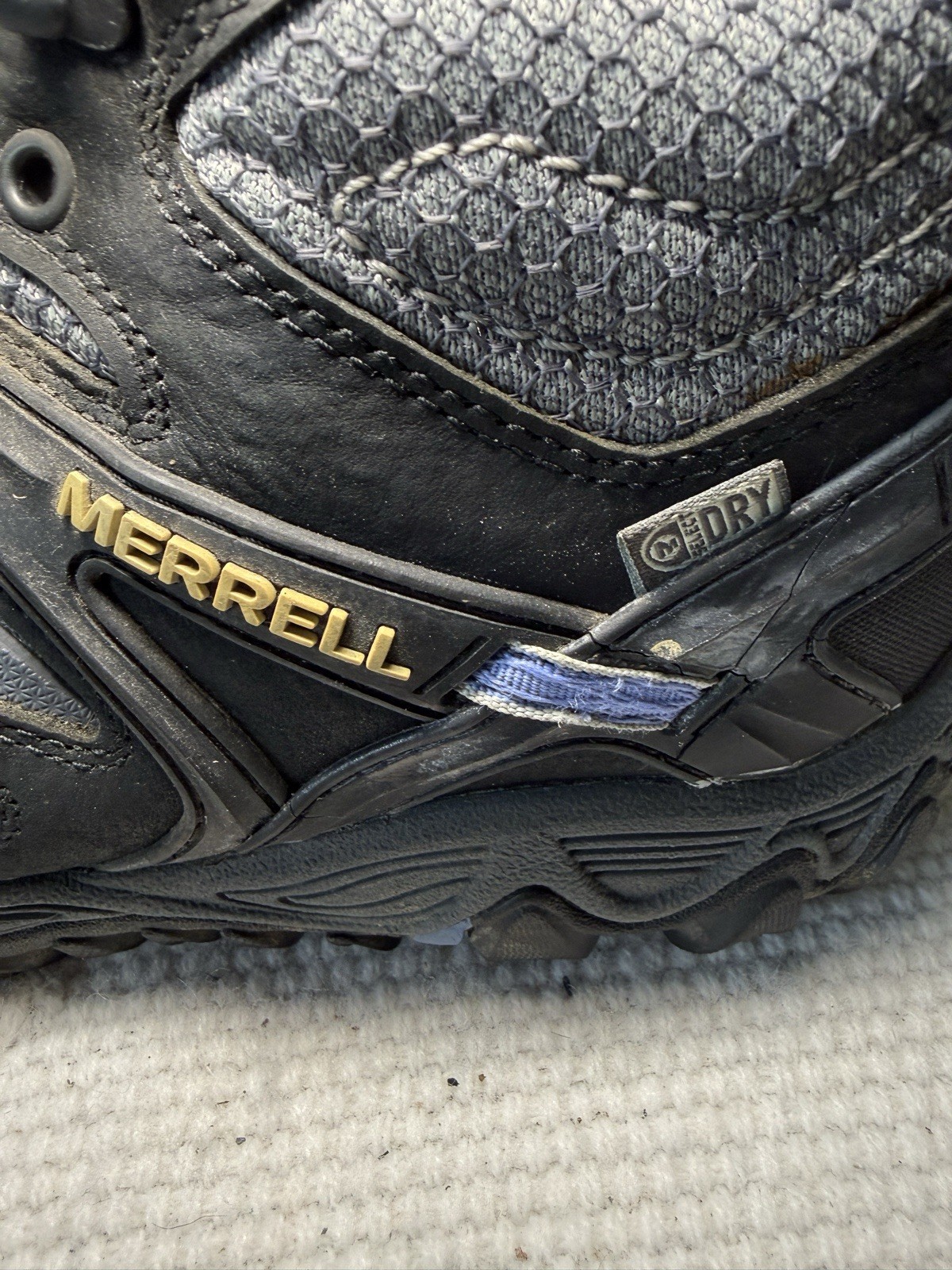 Merrell All Out Blaze Shoes Womens 8.5 Hiking Boots Black Performance Footwear