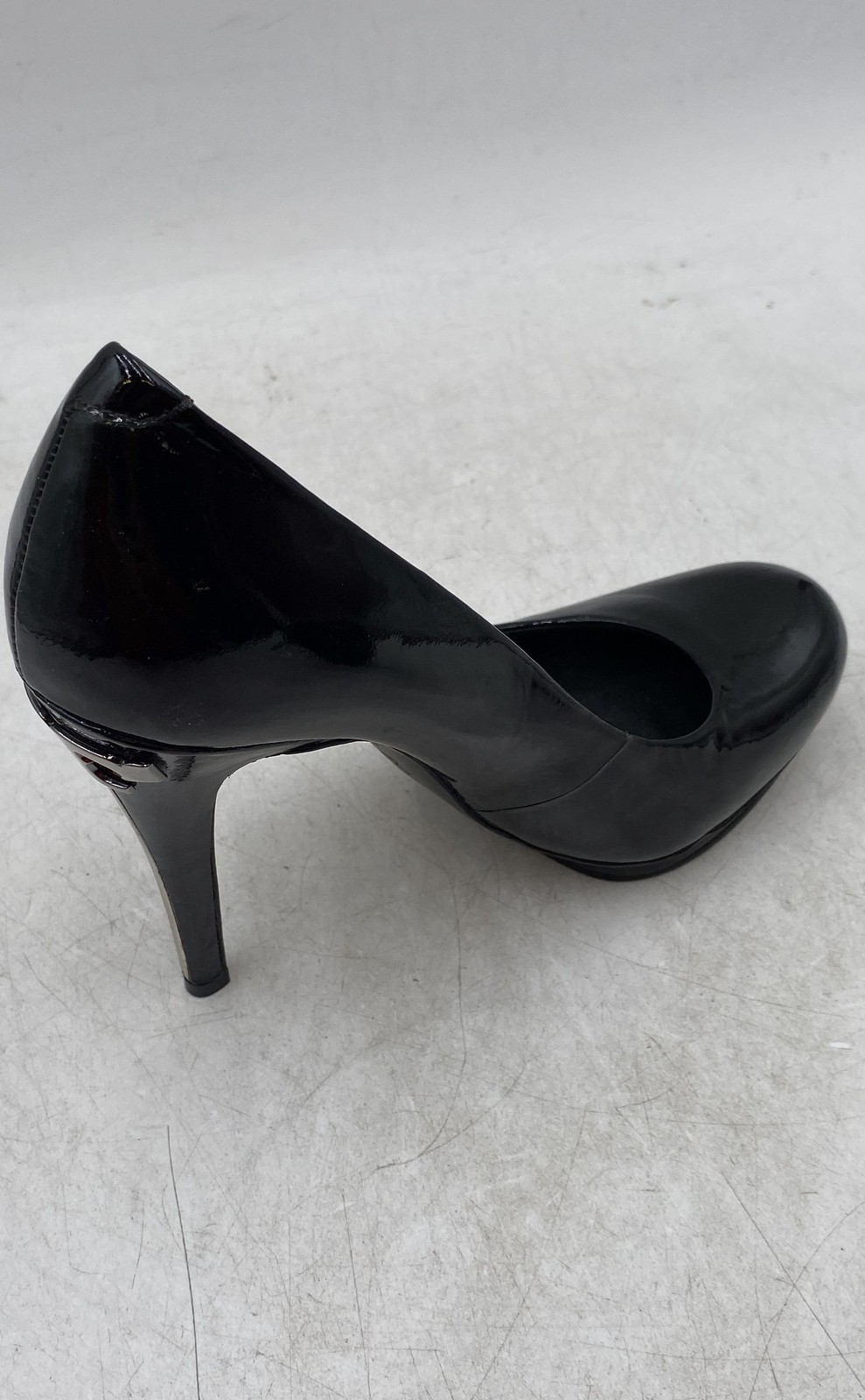 Tory Burch Womens Black Round Toe Slip-On Stiletto Pump Heels Size 10 With COA