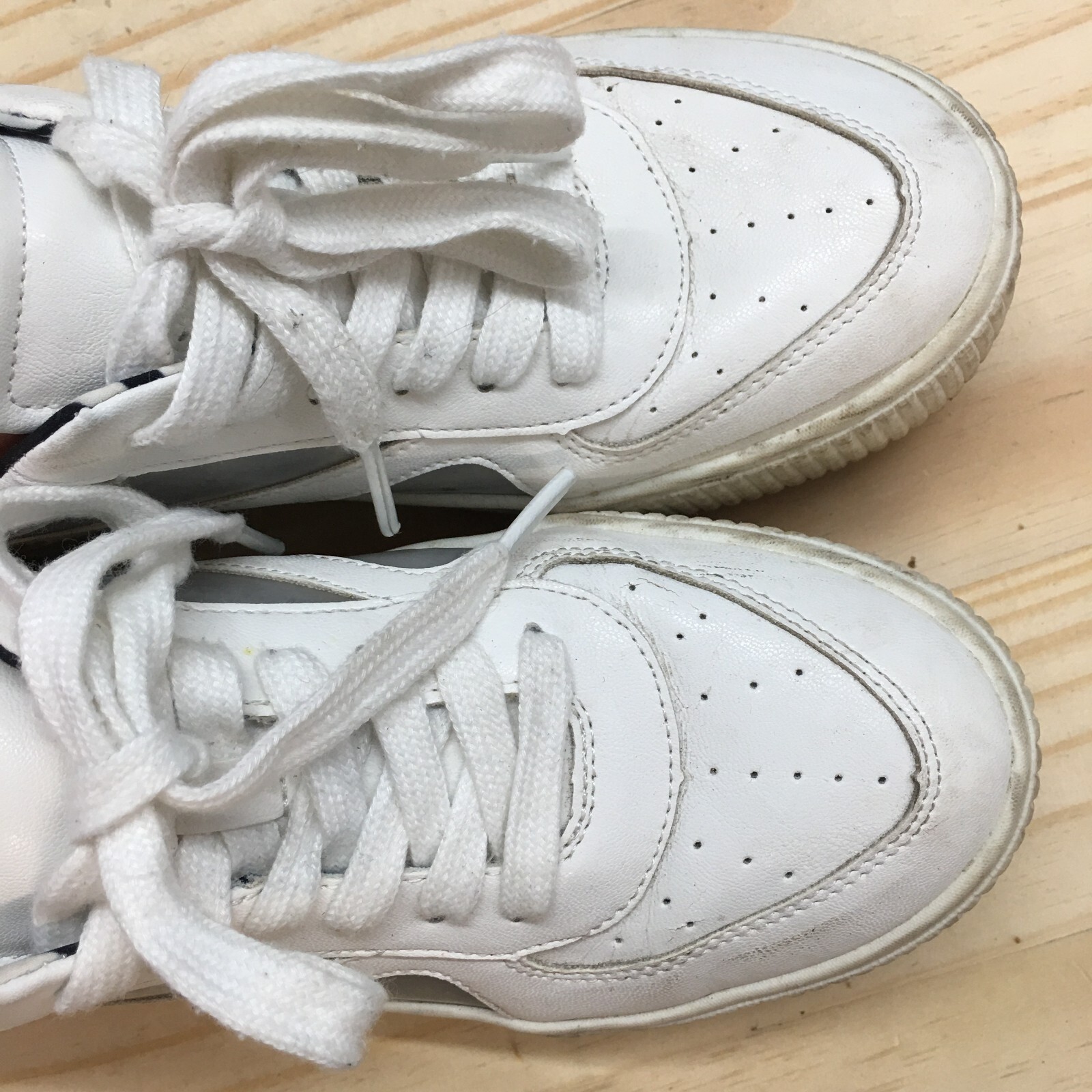 Mix No. 6 Shoes Womens 7.5 M Emmalyn Platform Sneakers White Faux Leather Casual