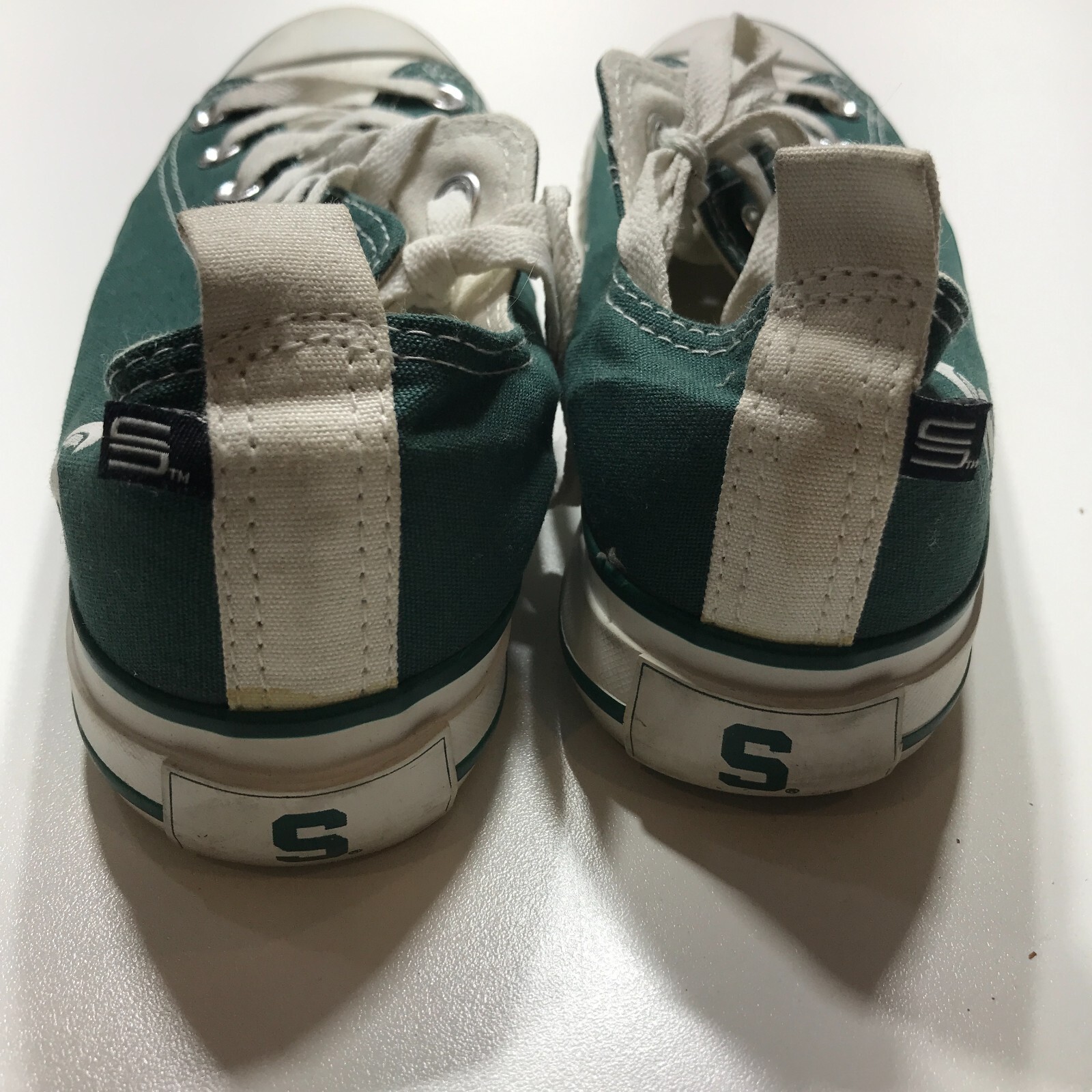 Skicks Sneaker Shoes Womens 8 Michigan Spartans Green Retro Lace Up Casual