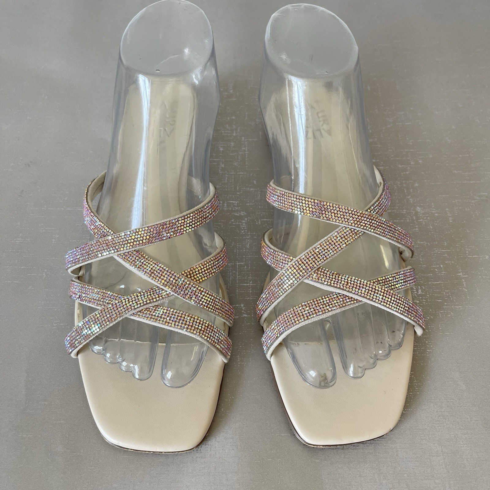 Naturalizer Rhynestones Strappy Sandal 8 M Sparkle Party Cocktail Prom Shoes