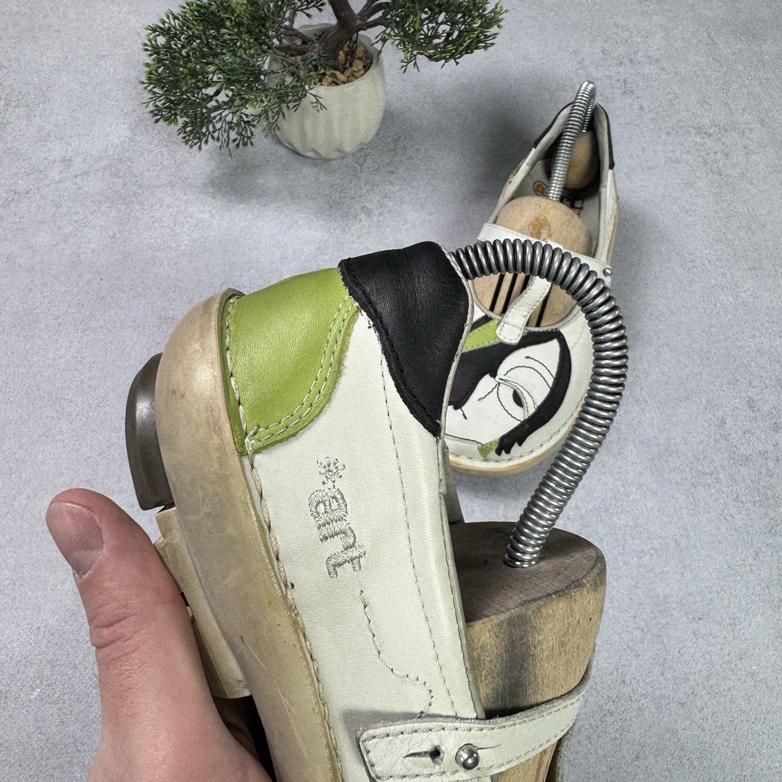 Vintage The Art Women Balerina Chuncky Shoes Flats Sandals EU 38 US 8