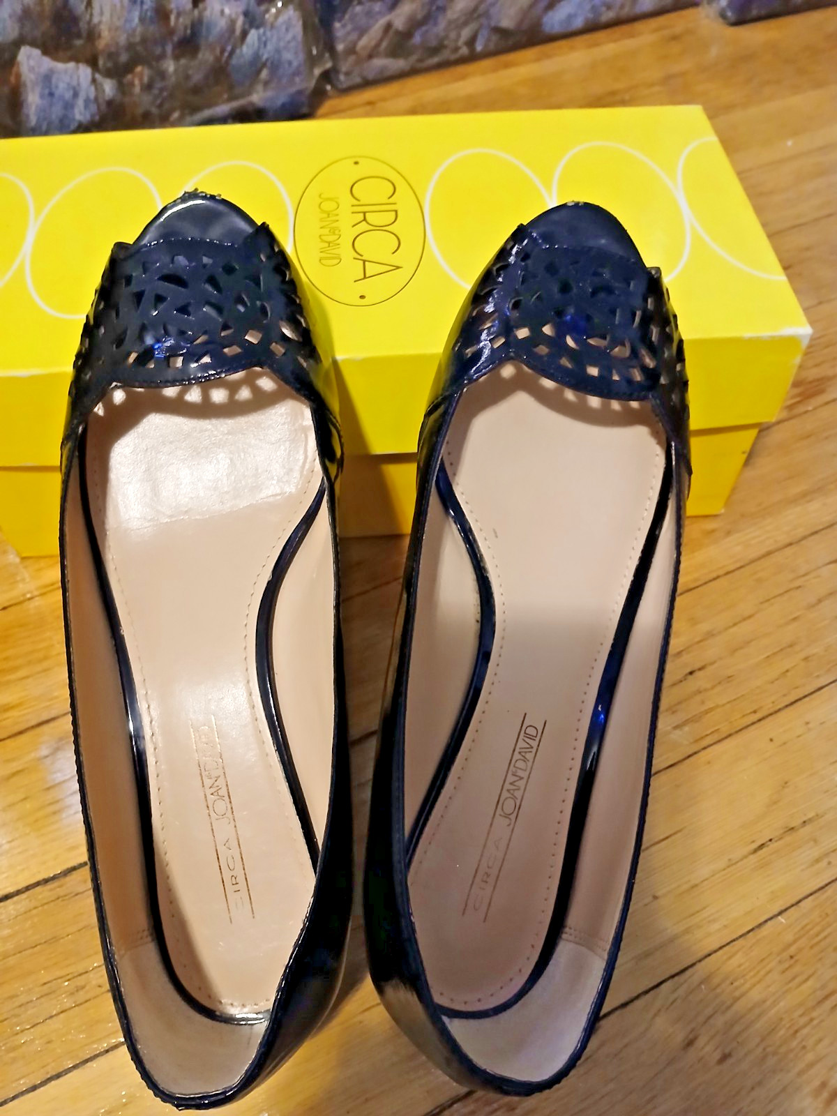 Circa Joan & David: Evaluna black patent size 7.5