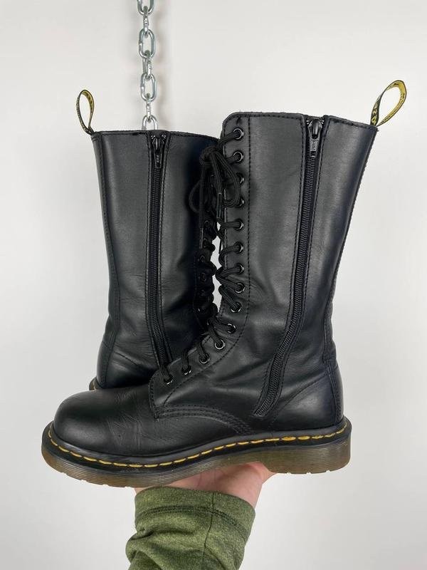 Women Dr Martens boots black leather 38 #7KKQ