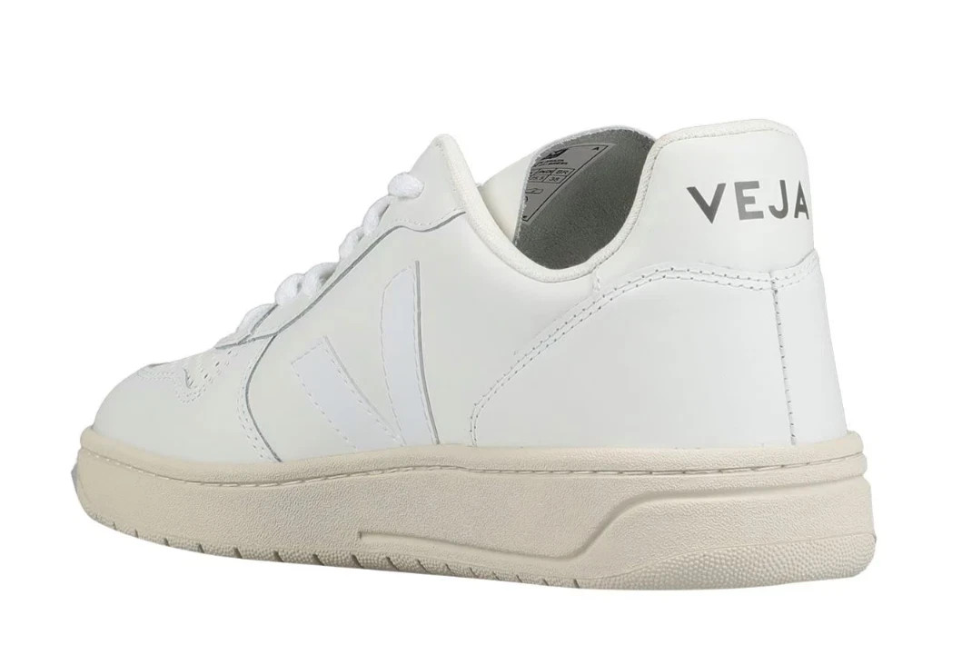 VEJA™ (Women’s 8.5) V-12 Leather Sneakers in Extra-White – $180