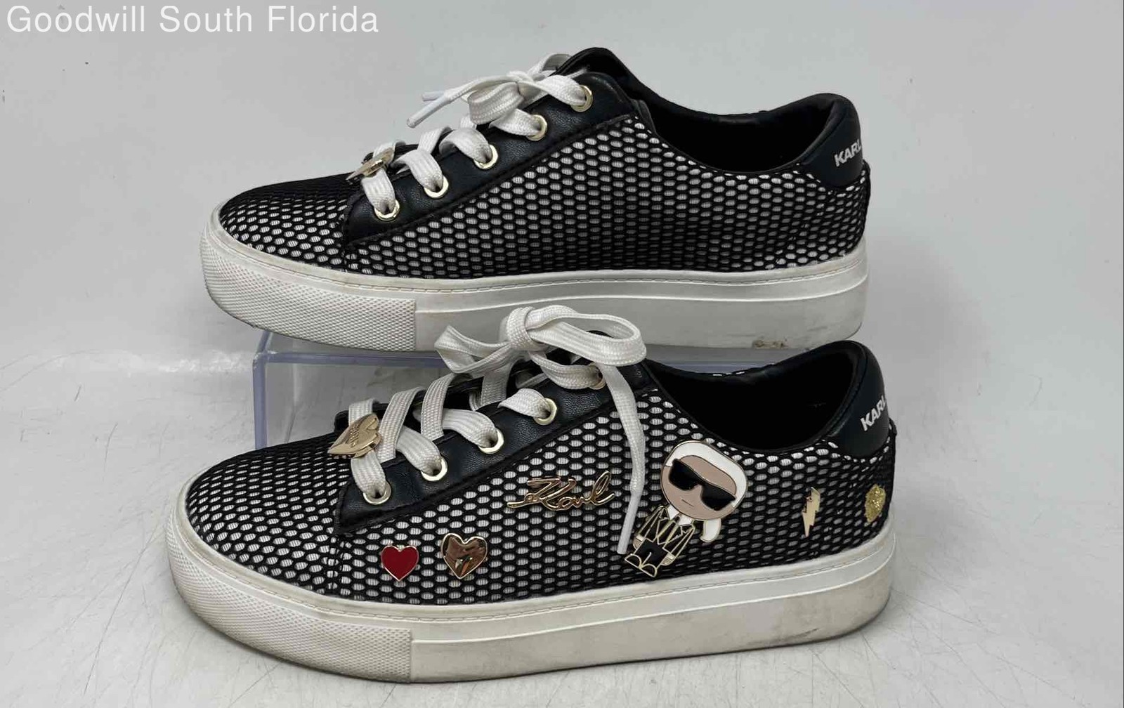 Karl Lagerfeld Paris Womens Cate Pins Multicolor Sneaker Shoes Size 6M