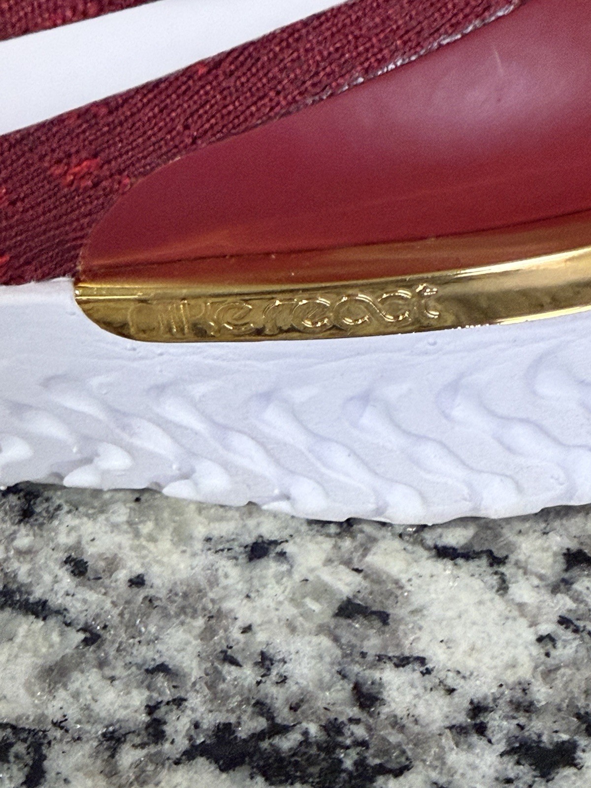 Size 9.5 – Nike Epic React Flyknit University Crimson, Metallic Gold, White