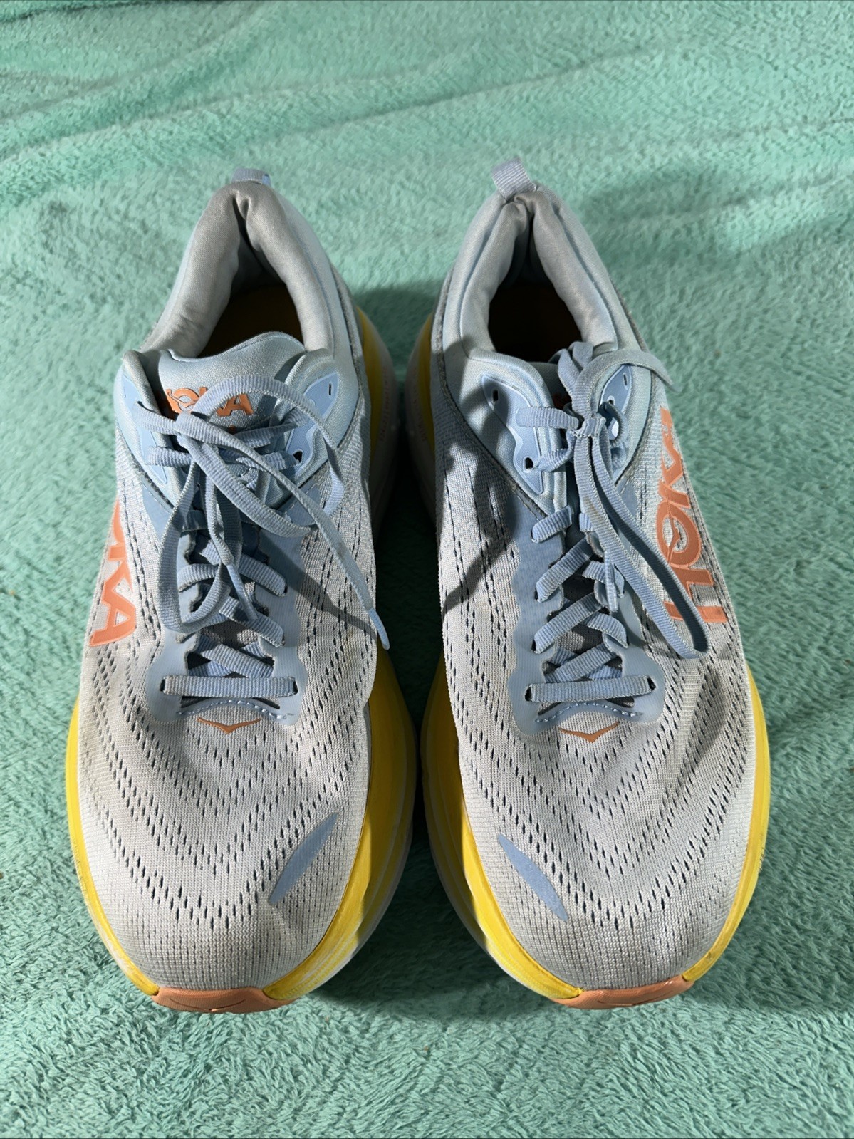 Hoka Bondi 8 Womens Size 10.5 D Wide Summer Song Blue Country Air Sneakers