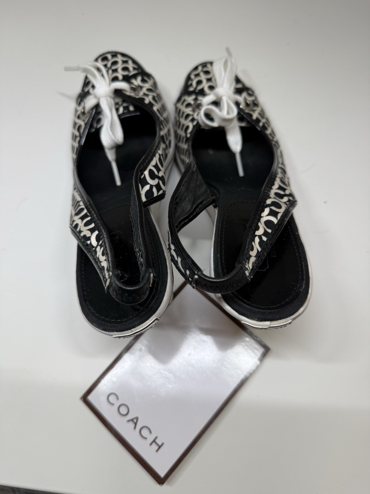 Coach Signature Slingback Wedge Sandals