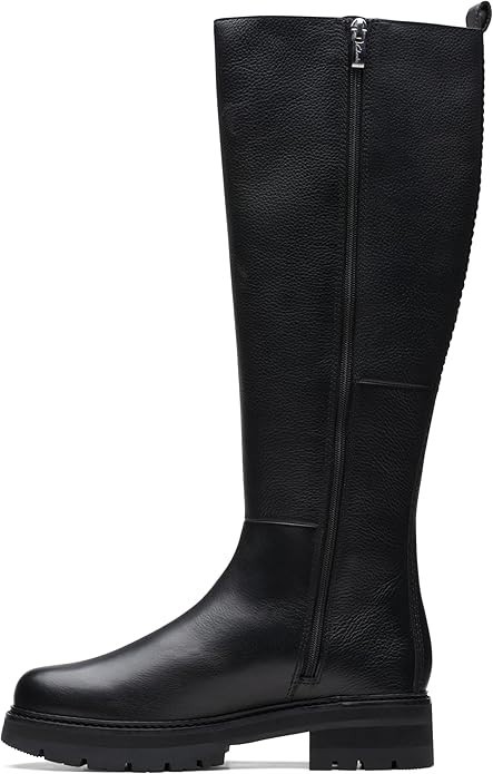 Clarks Orianna Long Knee High Boot, Black Leather