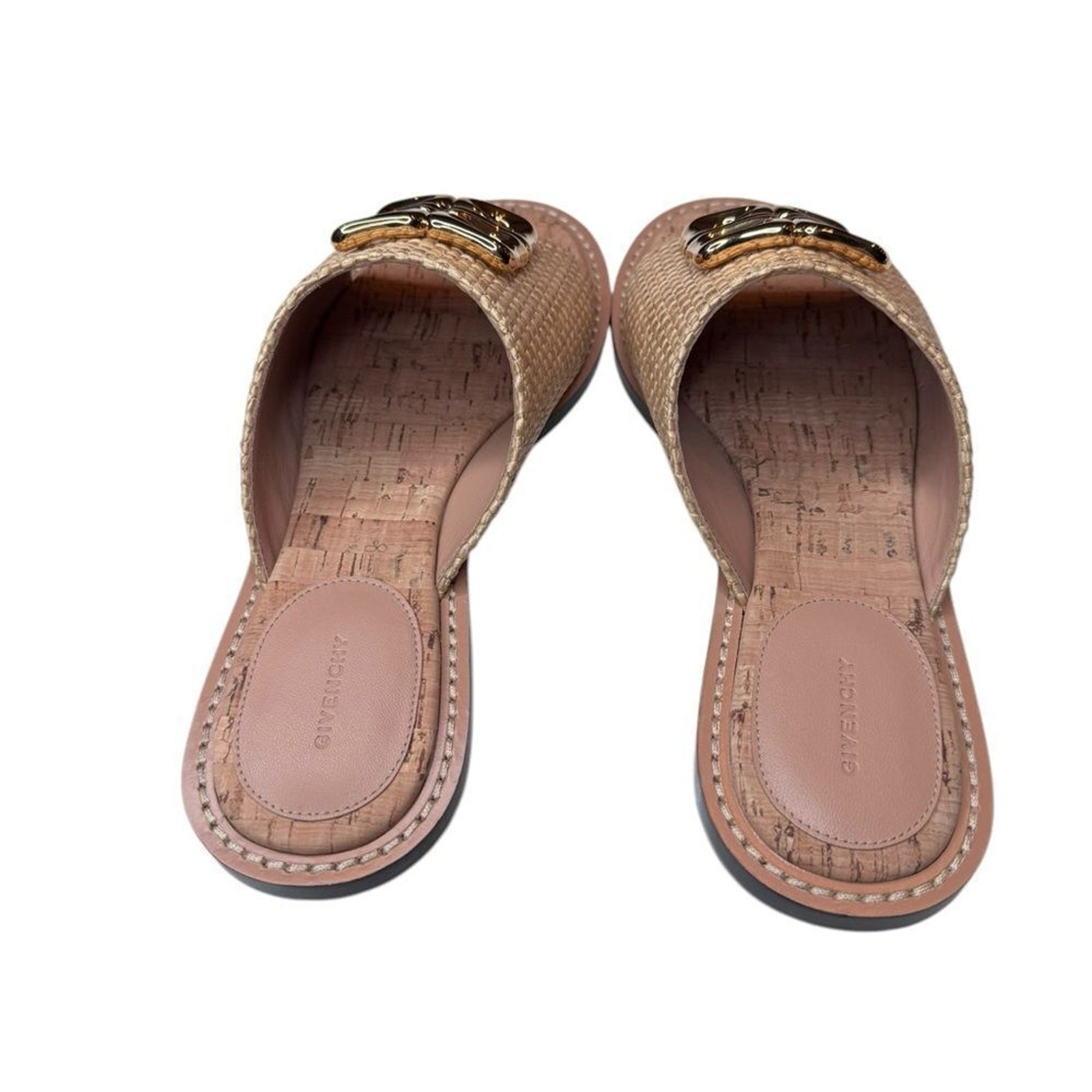 NWT Givenchy 4G Liquid Flat Raffia Mules (7)