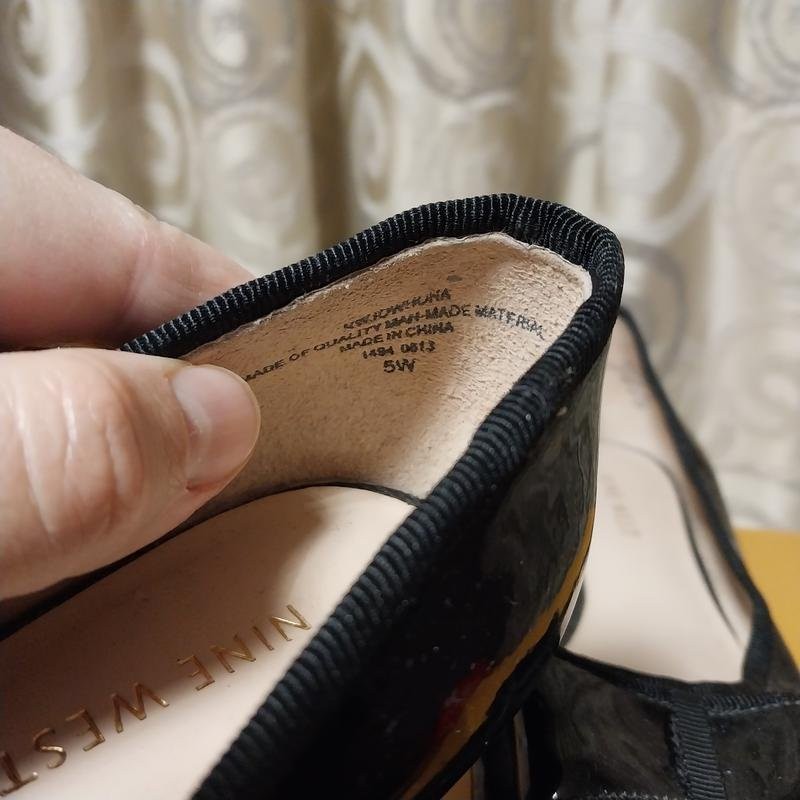Women Nine West heels black synthetic leather 35
