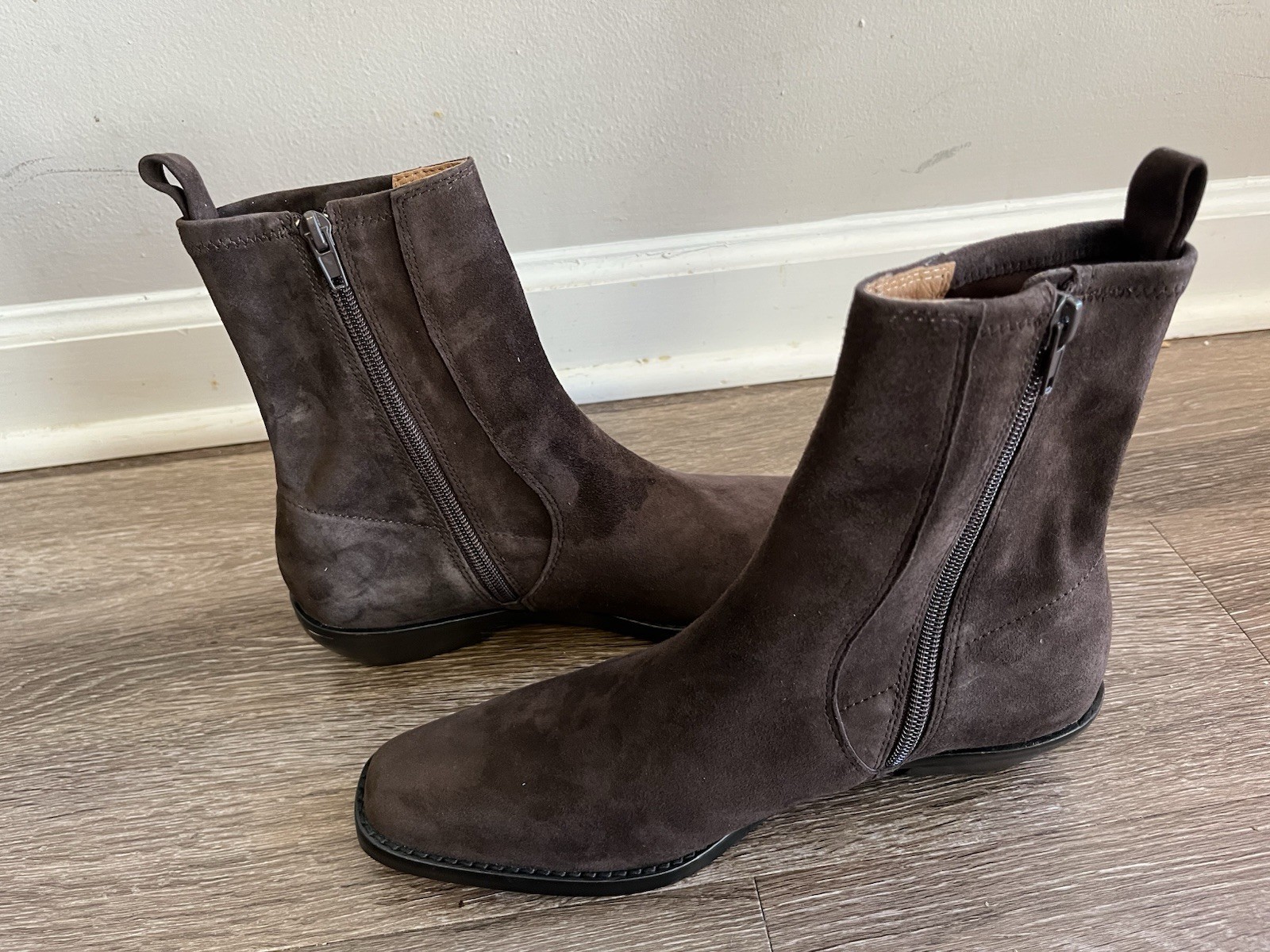 MADEWELL The Idris Ankle Boot in Dark Carob Suede NWOB Size 7