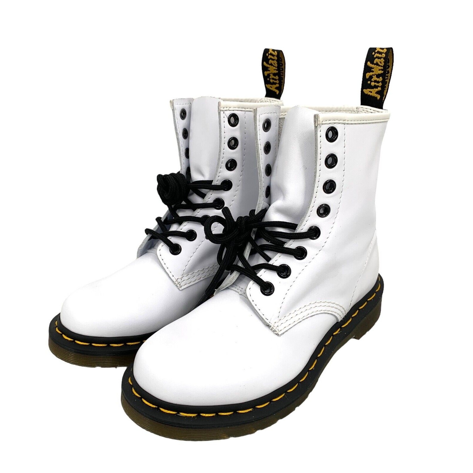 Dr. Doc Martens Boots 1460 SMOOTH LEATHER LACE UP BOOTS combat 8 eyes size US 6