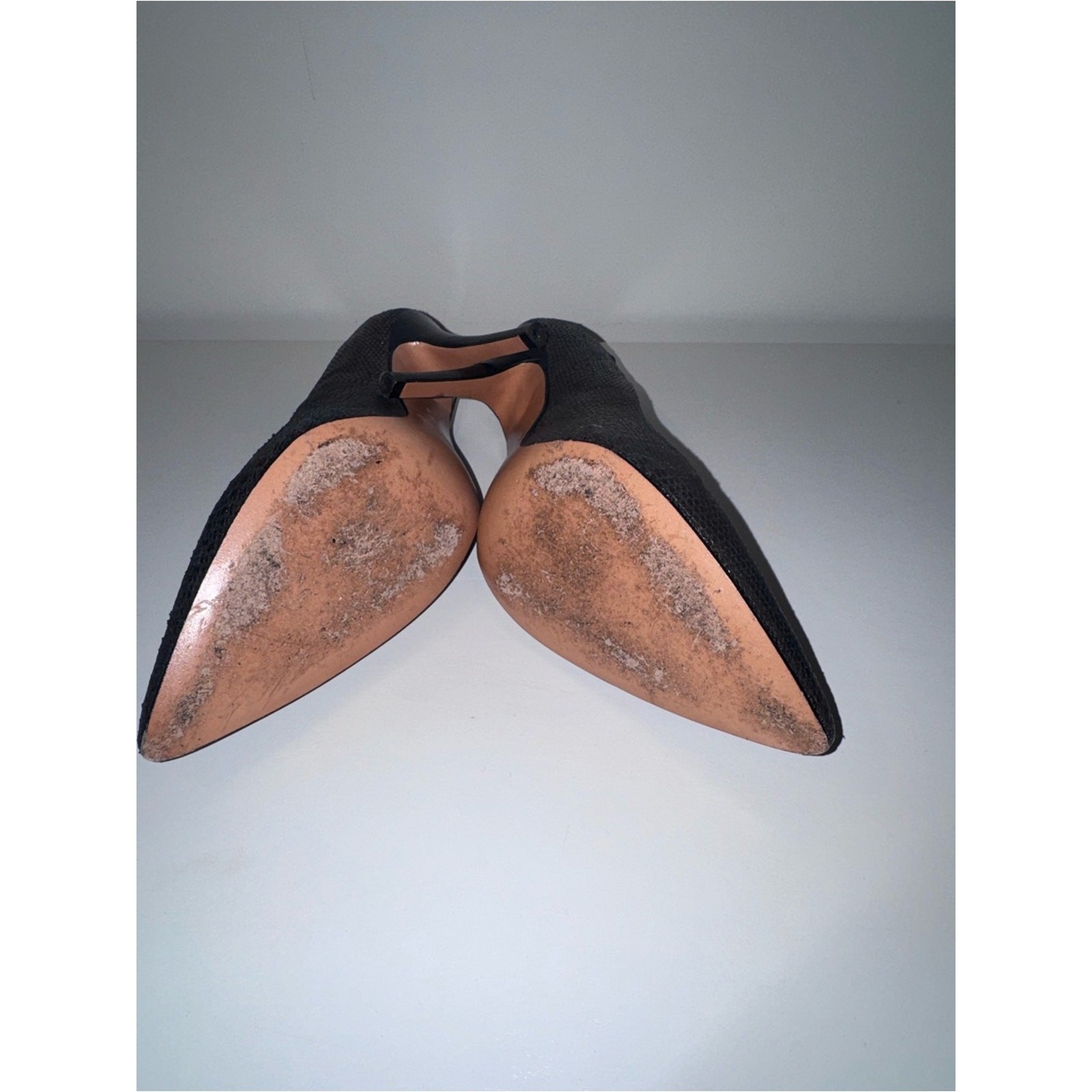 Coach Black Textured Pointed-Toe High Heels size 8