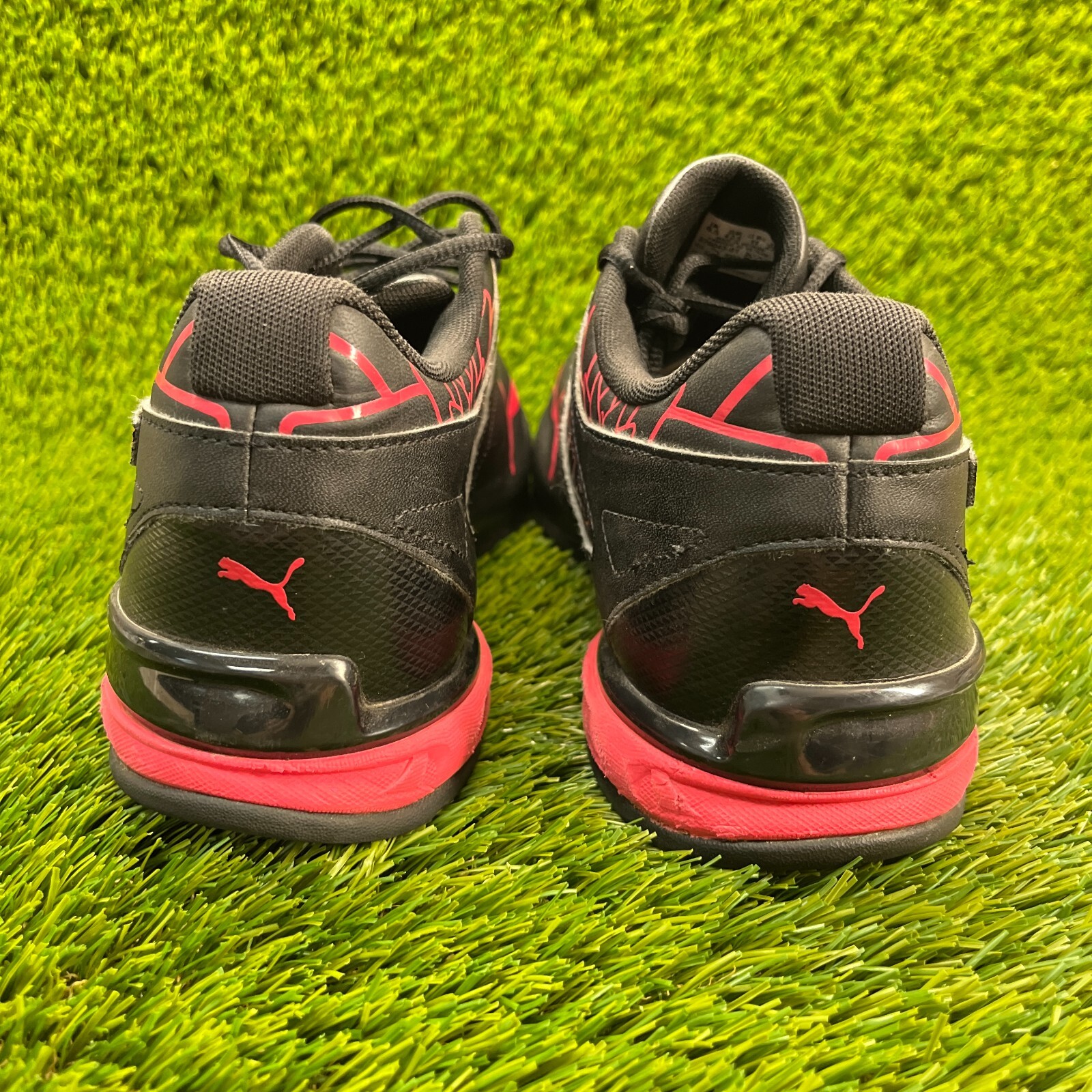 Puma Tazon 6 Graphic Womens Size 11 Black Pink Running Athletic Shoes Sneakers
