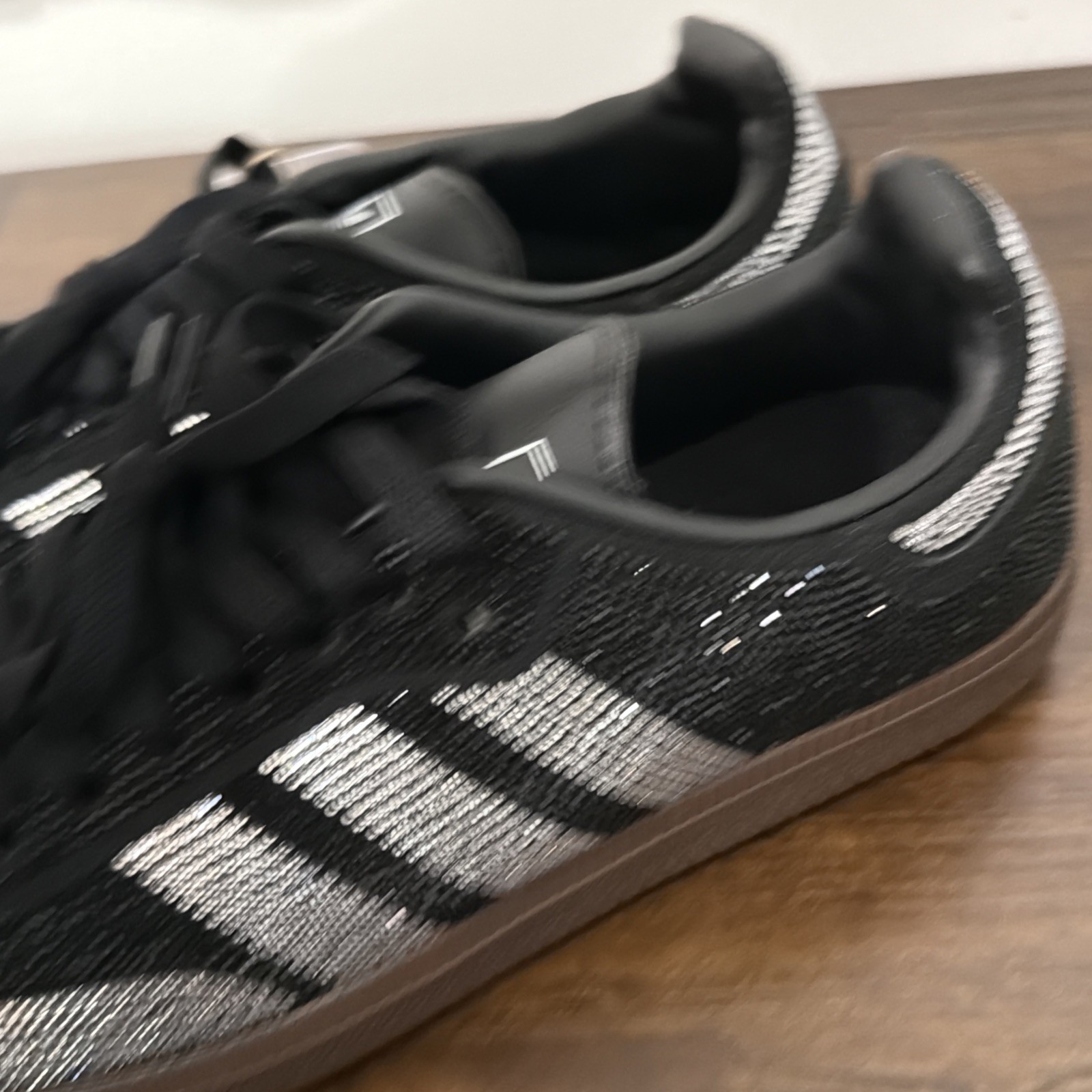 adidas Samba OG Sneakers Rhinestone Crystal Black Retro Originals Women Size 8