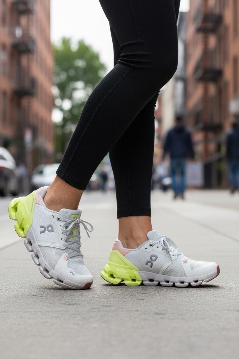 On Cloud Cloudflyer 4 Running Shoes Lace Up White Hay 71.98249 Women’s Size 5