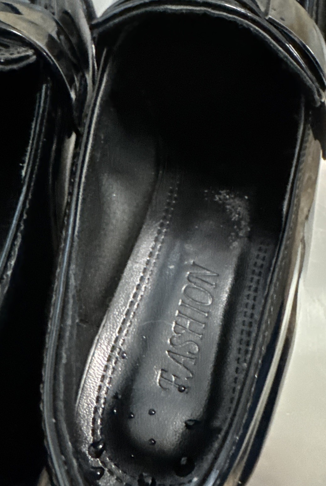 WOMENS LOAFERS BLACK Synthetic LEATHER STYLE European Size 39 (US Size 8.5)