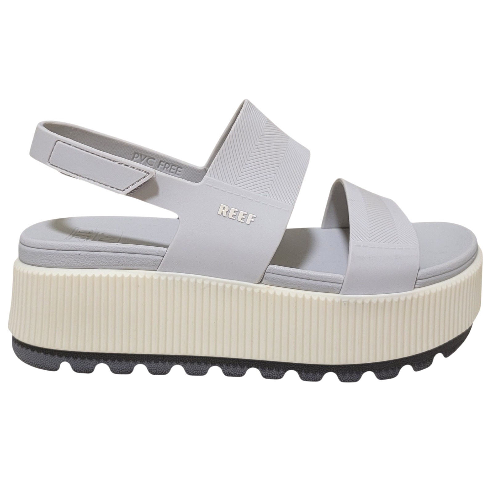 Reef Women Water Vista Higher Slingback Platform Sandals Size US 5 Fog Grey