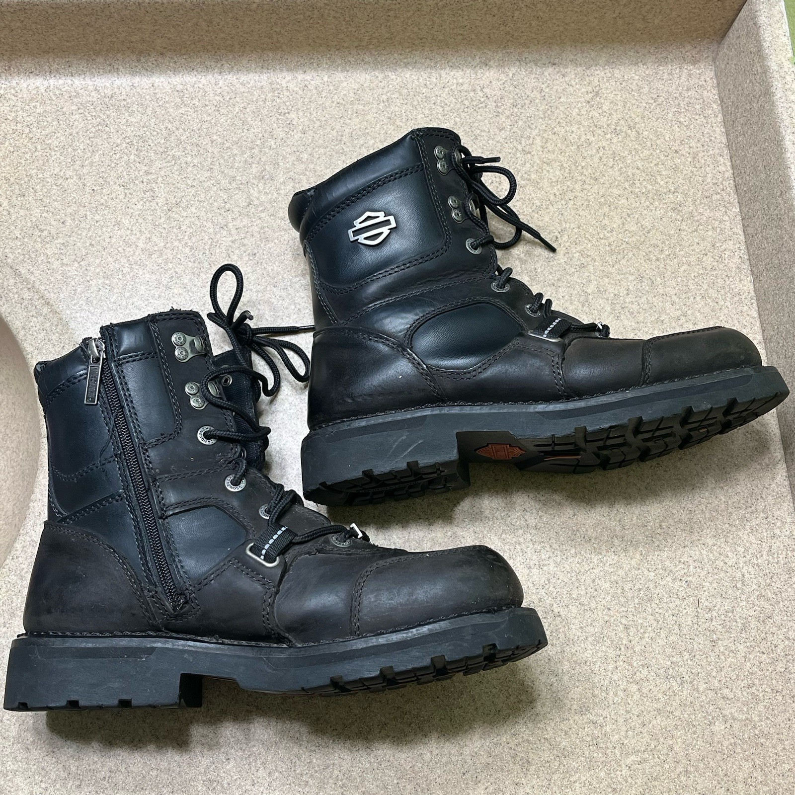 Harley-Davidson Boots Womens 10 Mallery 6.5 Inch Riding Motorcycle Leather READ!