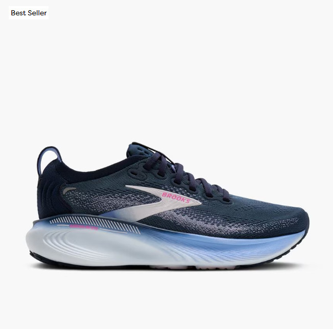 BROOKS Adrenaline GTS 25 Women’s Shoes, 486 – Spellbound/Blazing Bell/Pink (Medi