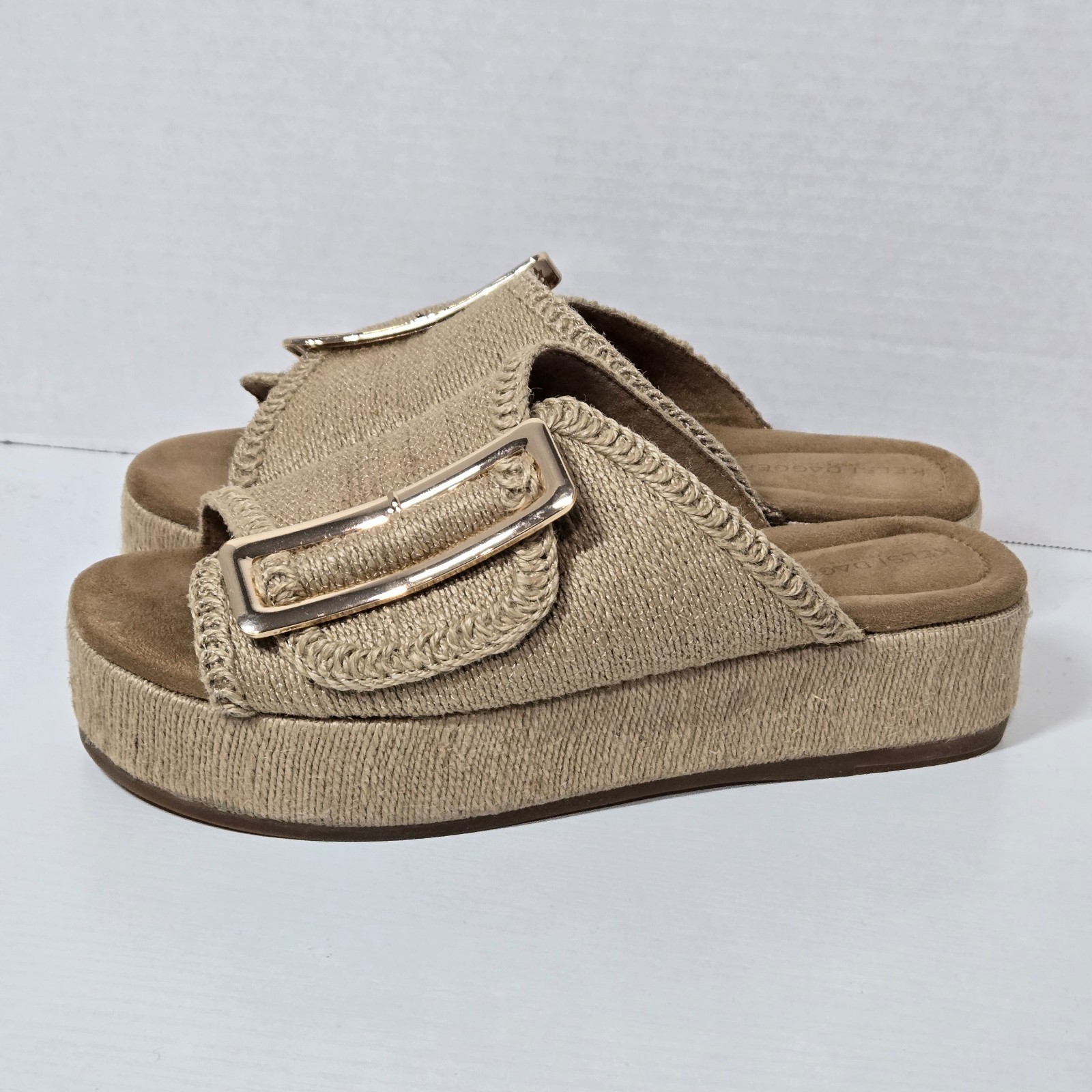 Kelsi Dagger Brooklyn Women’s Dover Mini Jute Platform Sandals Natural Brown 9M