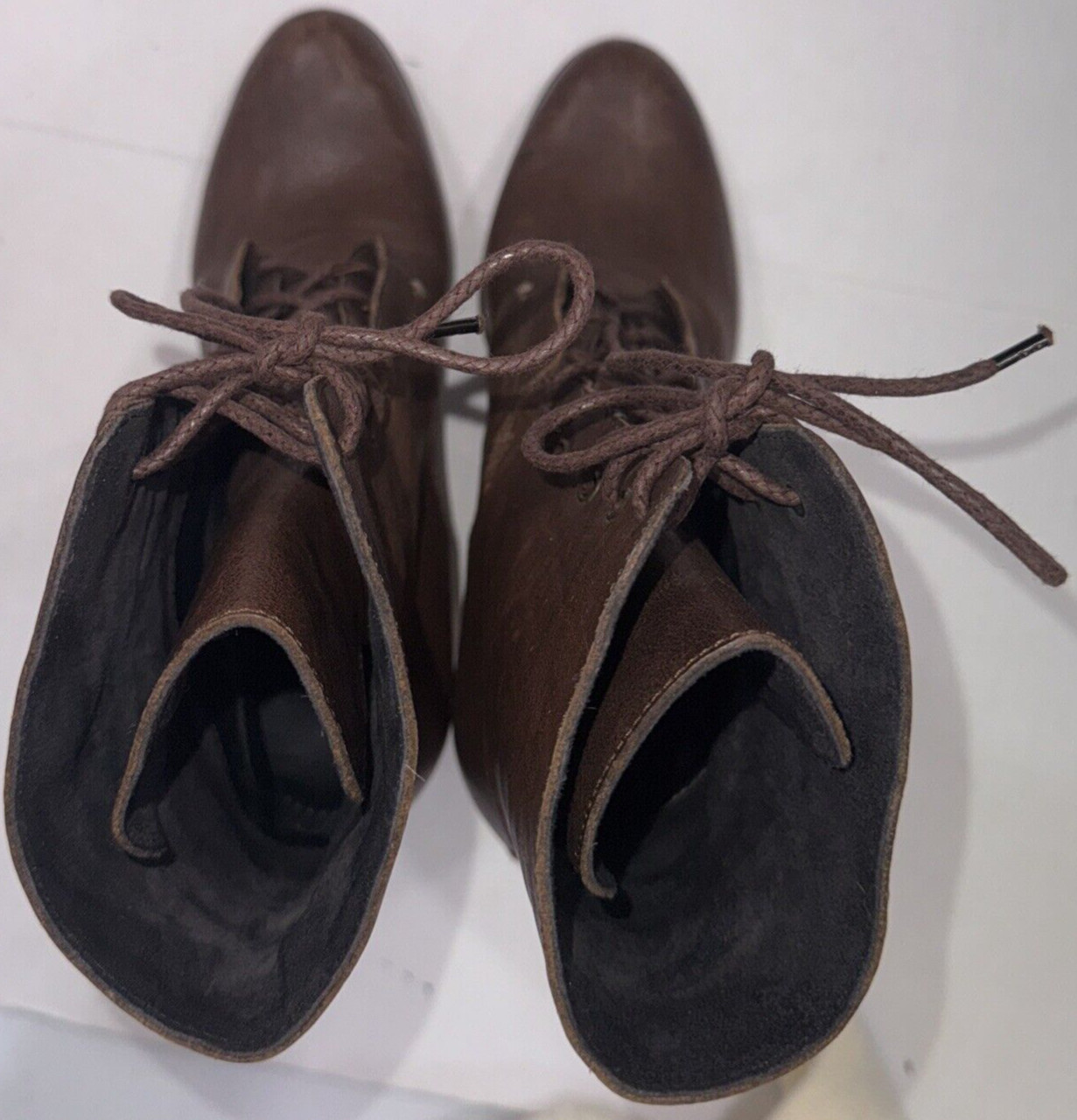 Rag & Bone Heeled Brown Boho Classic Designer Lace Up Italian Leather Boots 39.5